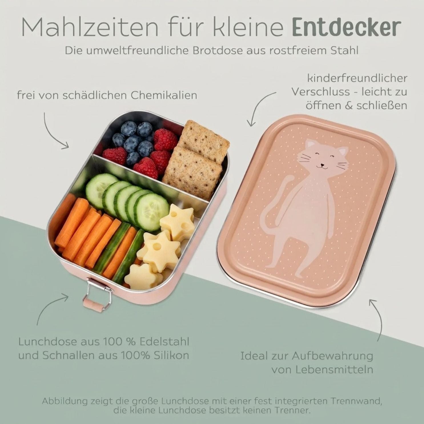 TRIXIE Lunchbox Edelstahl Tier personalisiert - wunderwunsch