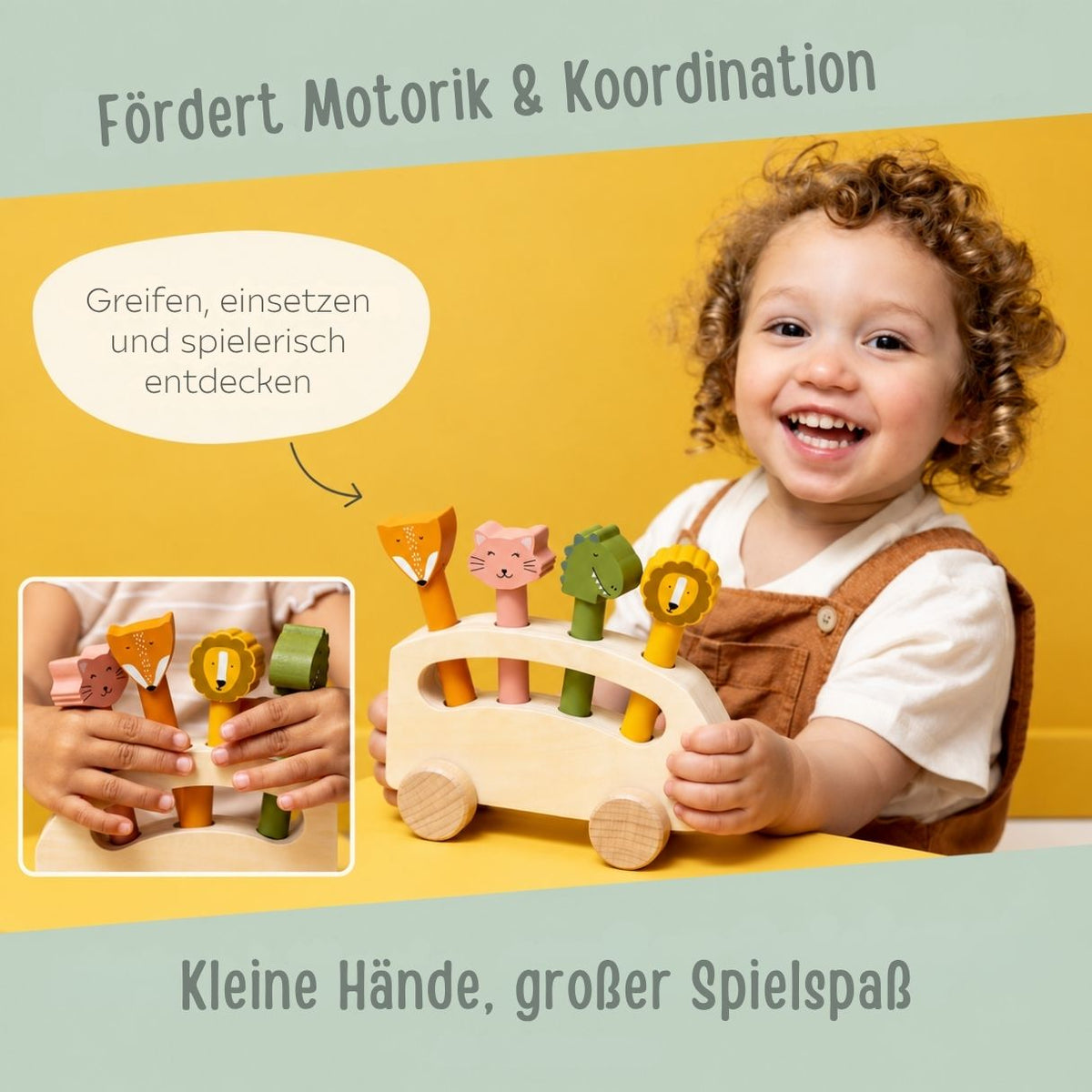 TRIXIE Pop-up Tierbus aus Holz personalisiert - wunderwunsch