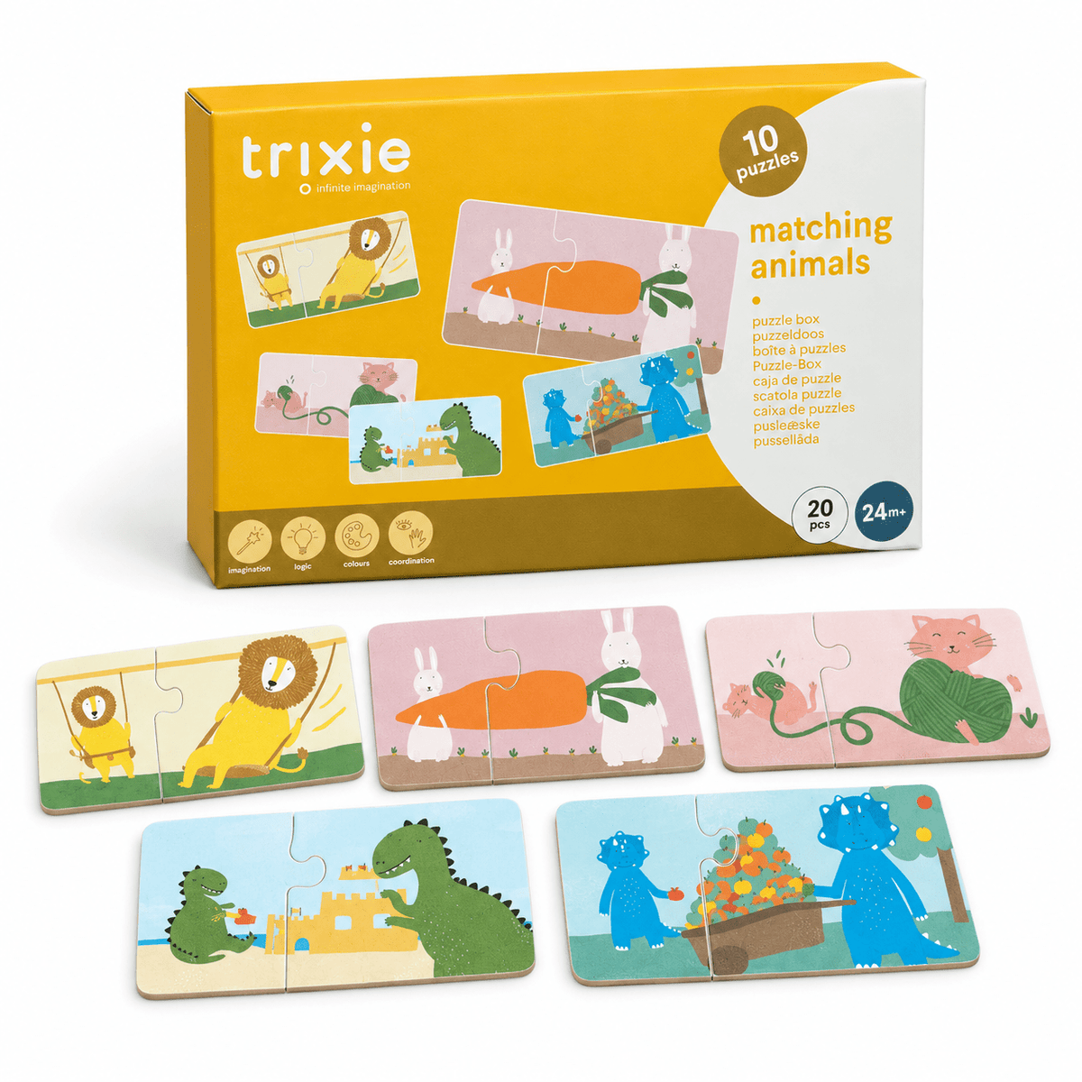 TRIXIE Puzzle - Tier-Matching - 10 Duo-Puzzles - wunderwunsch