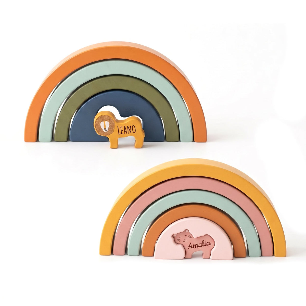 TRIXIE Regenbogen Stapelspiel personalisierbar - wunderwunsch