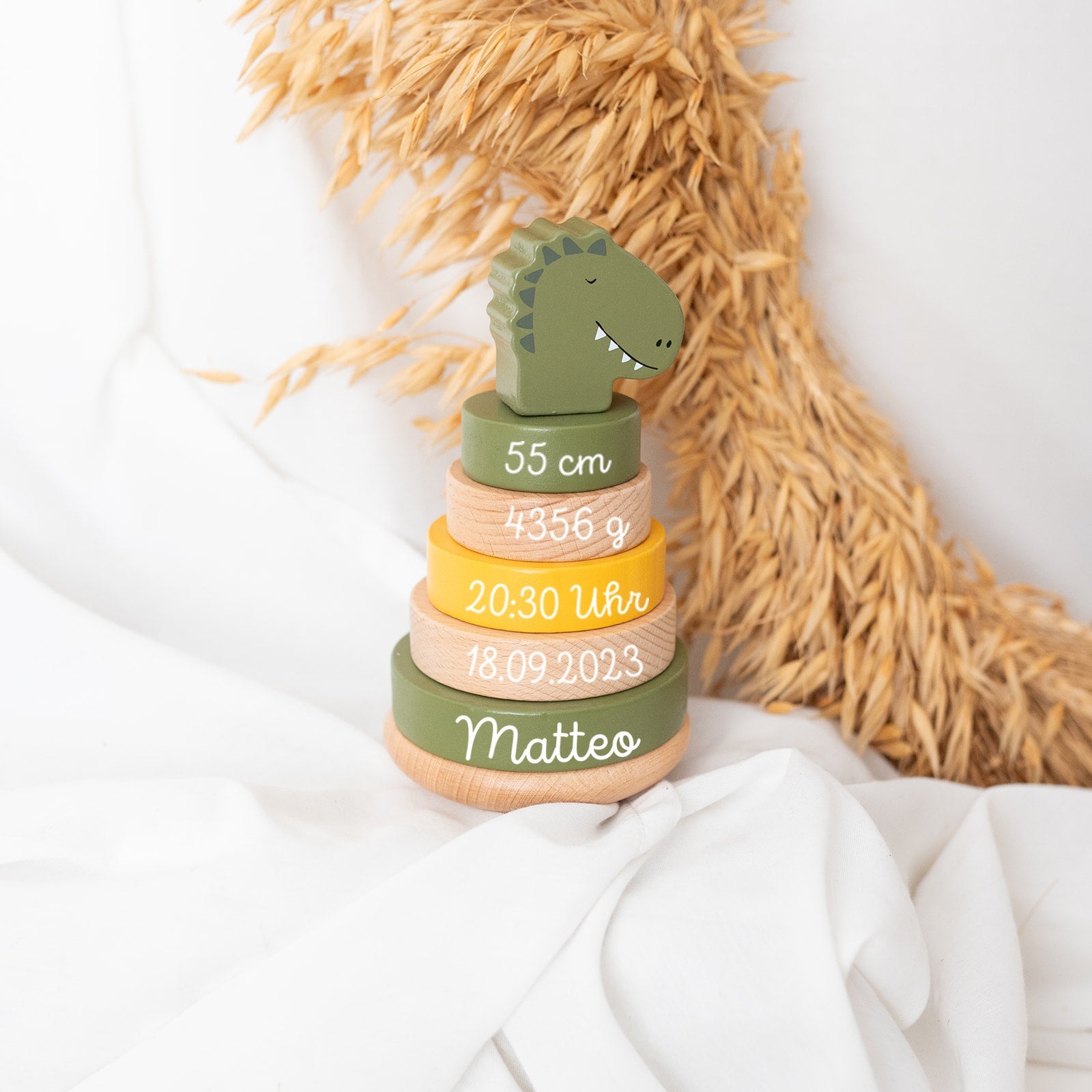 TRIXIE Stapelturm Holz Tiere personalisiert - wunderwunsch