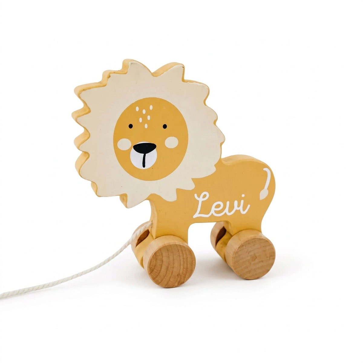 TRYCO Nachziehtier Löwe Holz personalisierbar - wunderwunsch