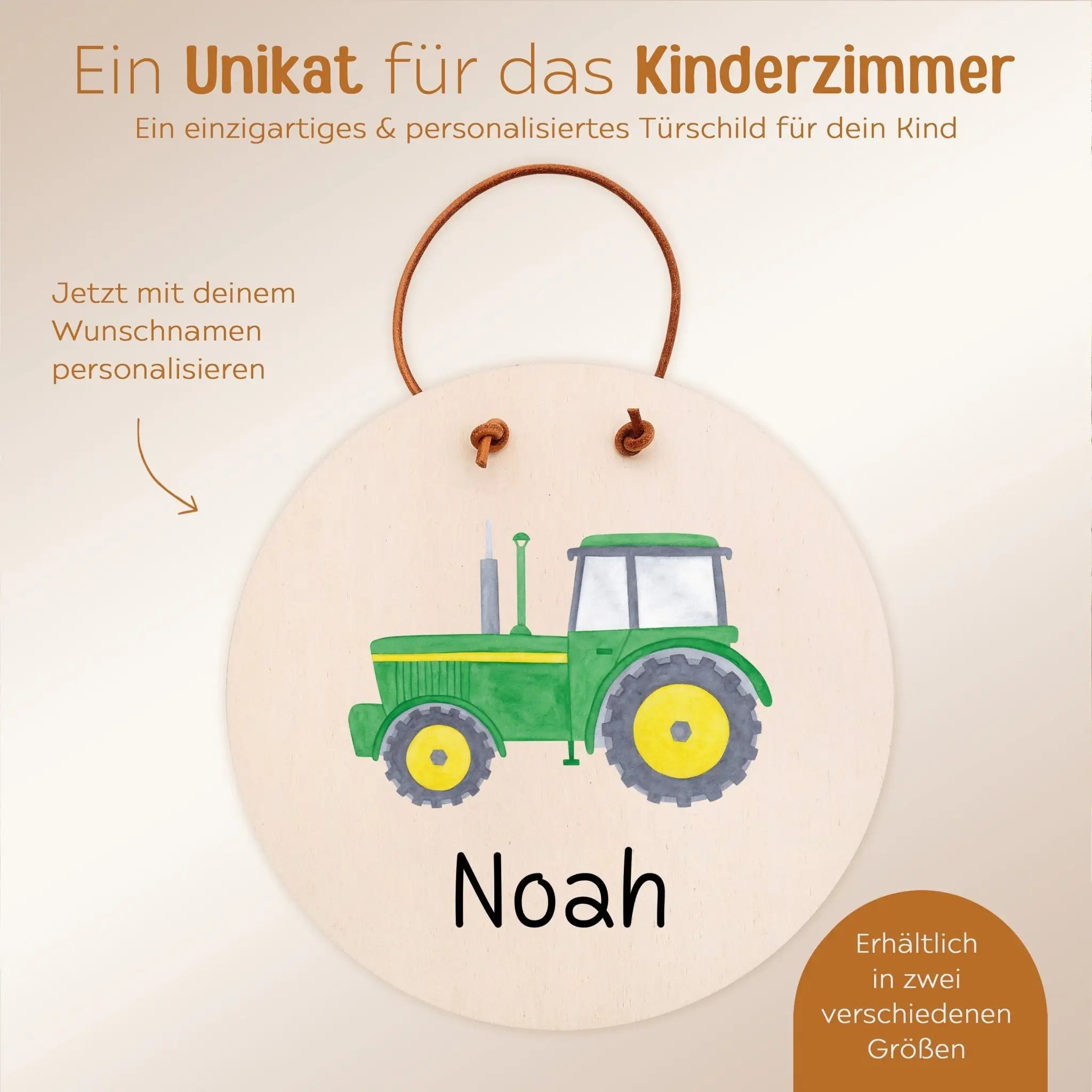 Türschild Kinderzimmer personalisiert - Fahrzeuge Aquarell - wunderwunsch