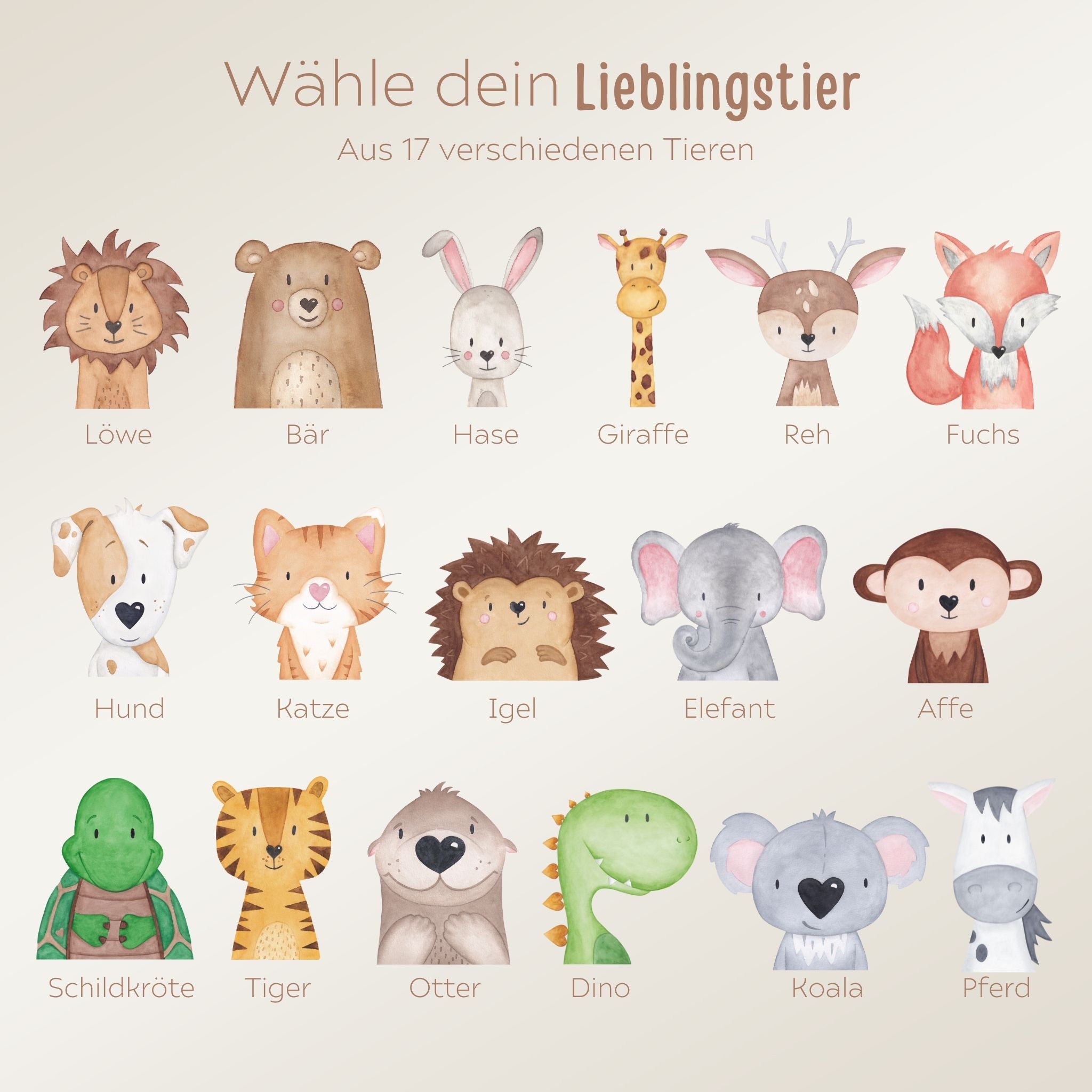 Turnbeutel "Tier" personalisiert - wunderwunsch