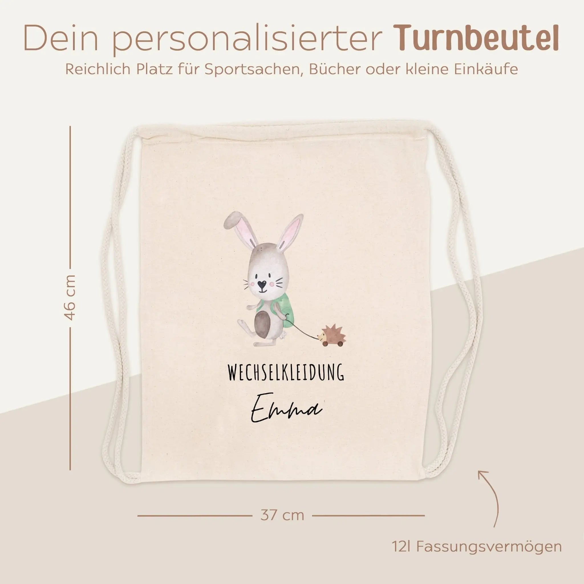 Turnbeutel "Wechselkleidung" personalisiert - wunderwunsch