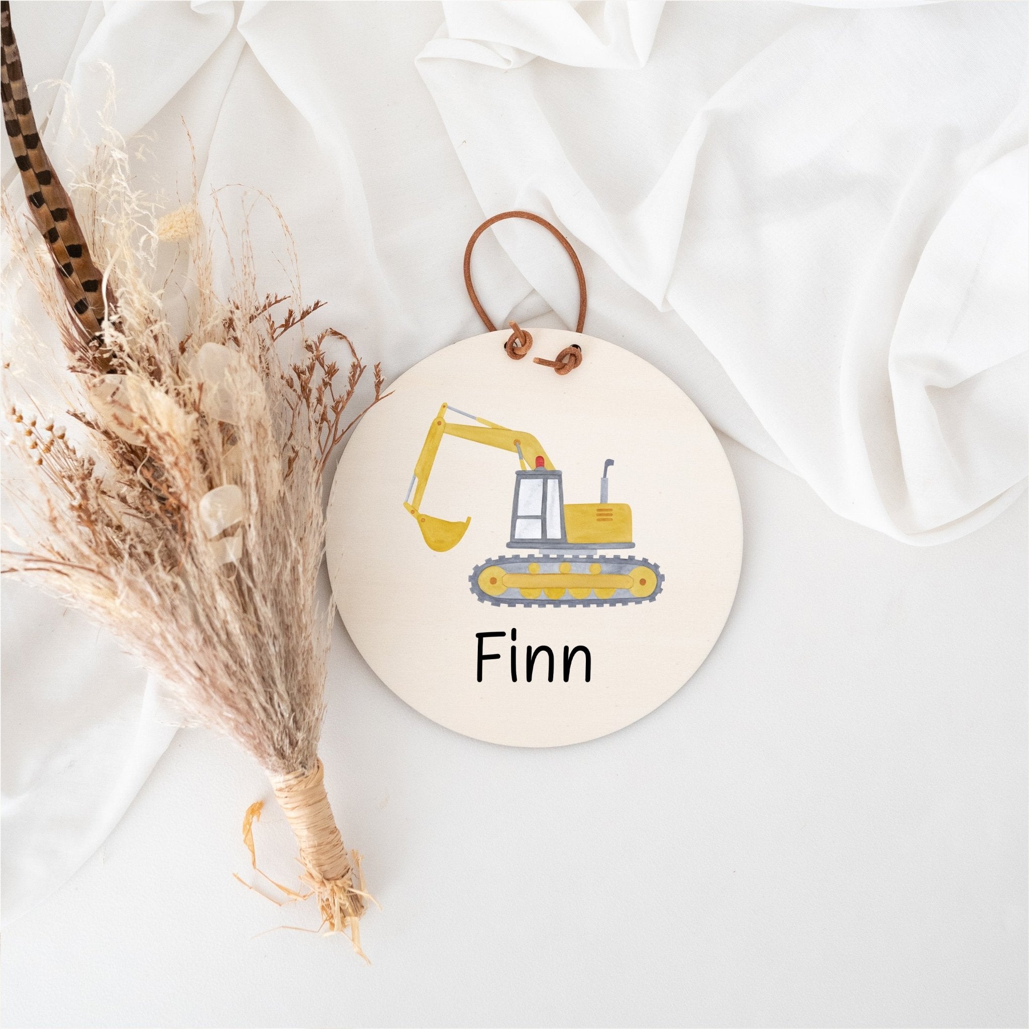 Türschild Kinderzimmer personalisiert - Fahrzeuge Aquarell - wunderwunsch
