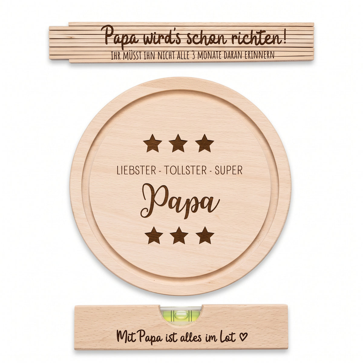 Vatertag Geschenkset - Liebster Tollster Super Papa
