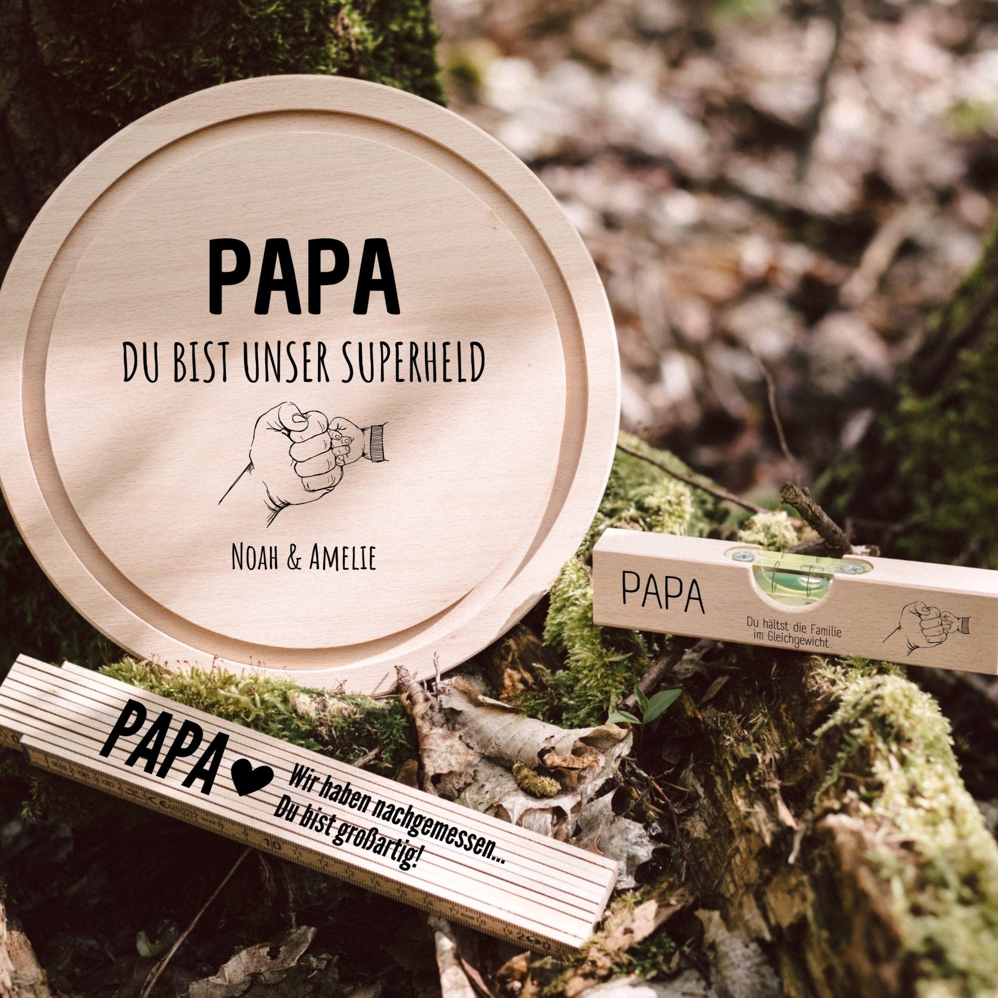 Vatertag Geschenkset - Papa du bist UNSER Superheld - wunderwunsch