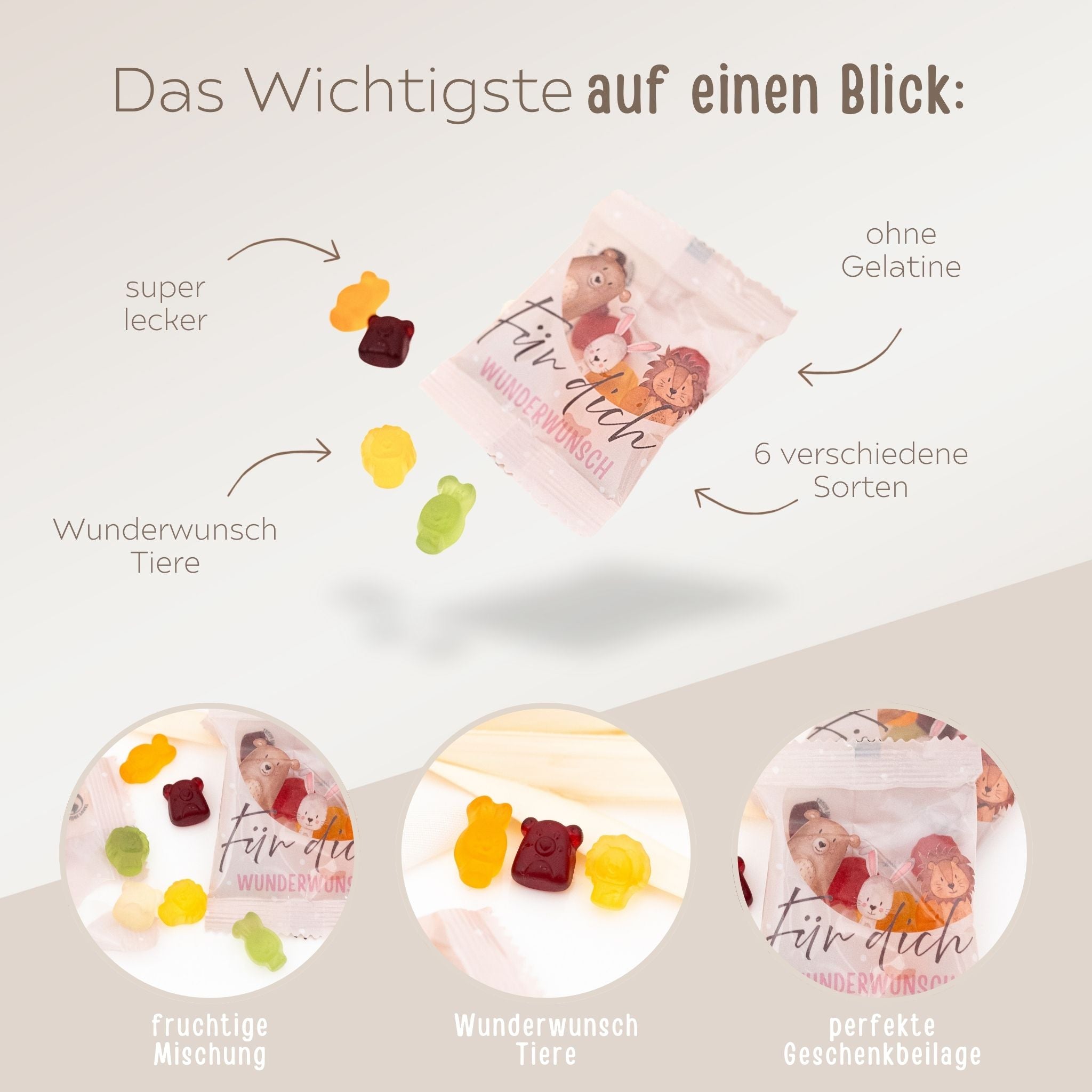 Vegane Wunderwunsch Gummi Tiere - wunderwunsch