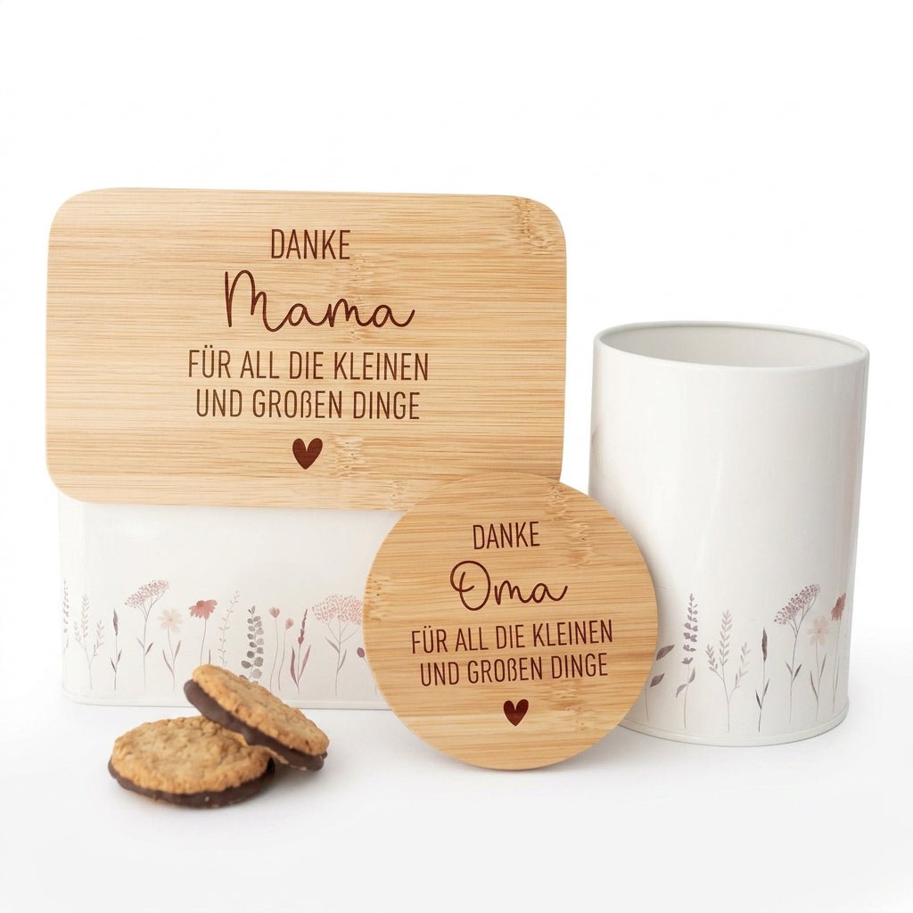 Vorratsdose Blumen - Danke Mama/Oma - wunderwunsch