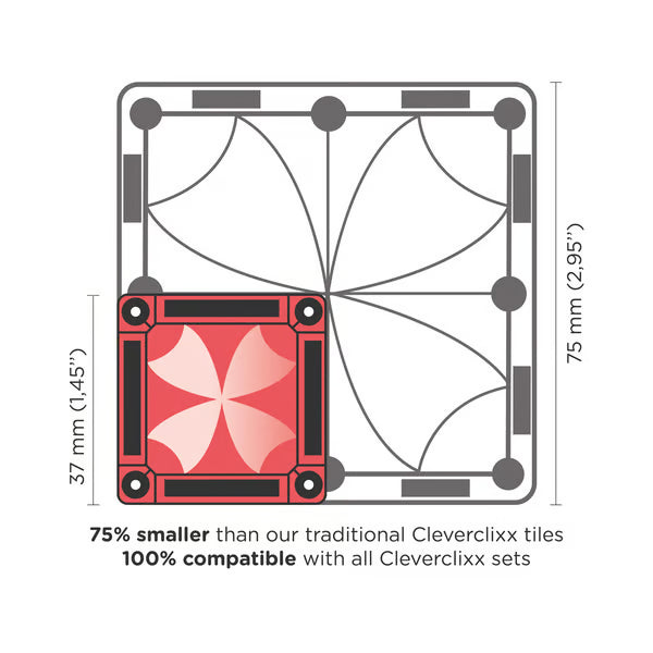 CLEVERCLIXX Mini Tiles Pack - Intense, 28 Teile