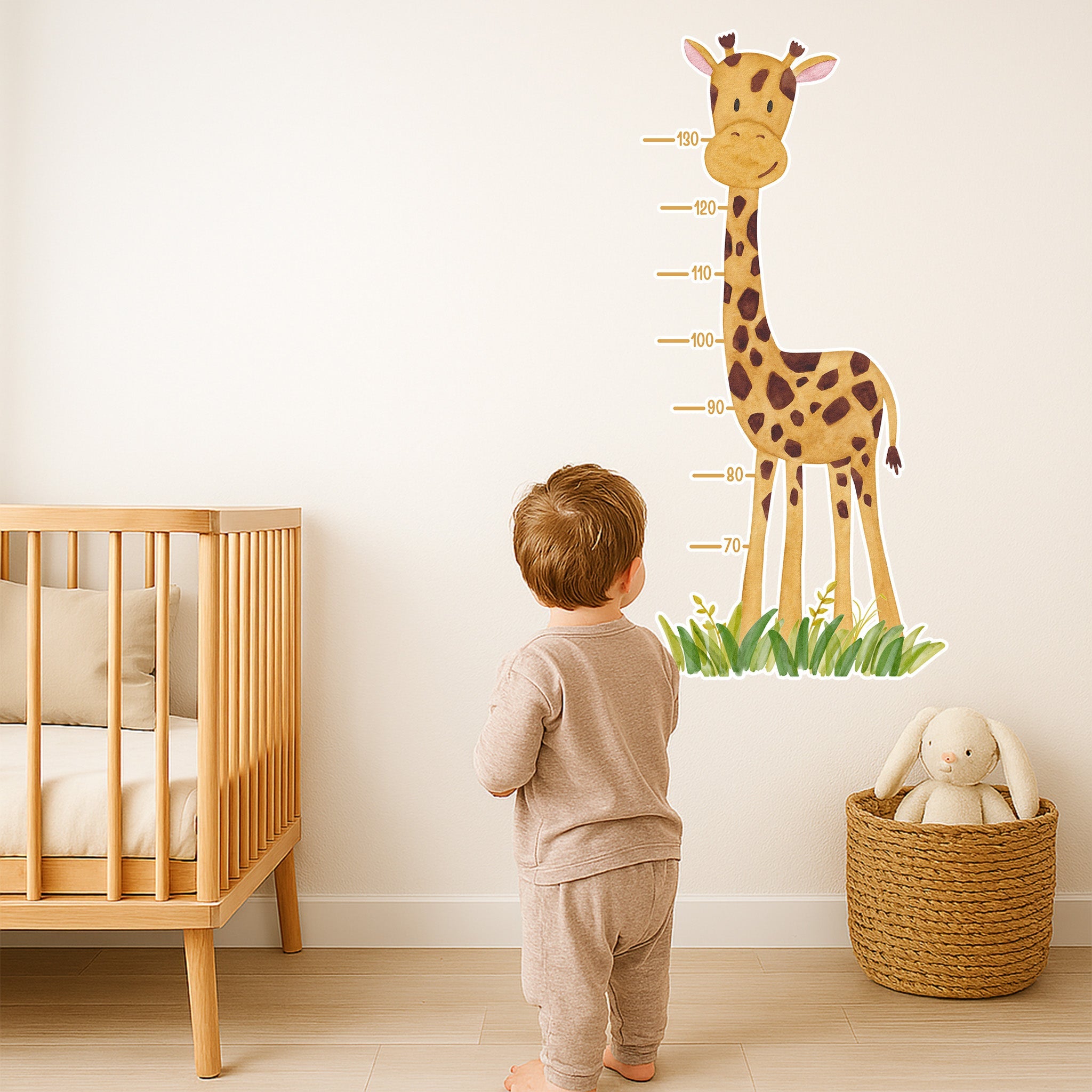 Wandsticker - Messlatte Giraffe - wunderwunsch