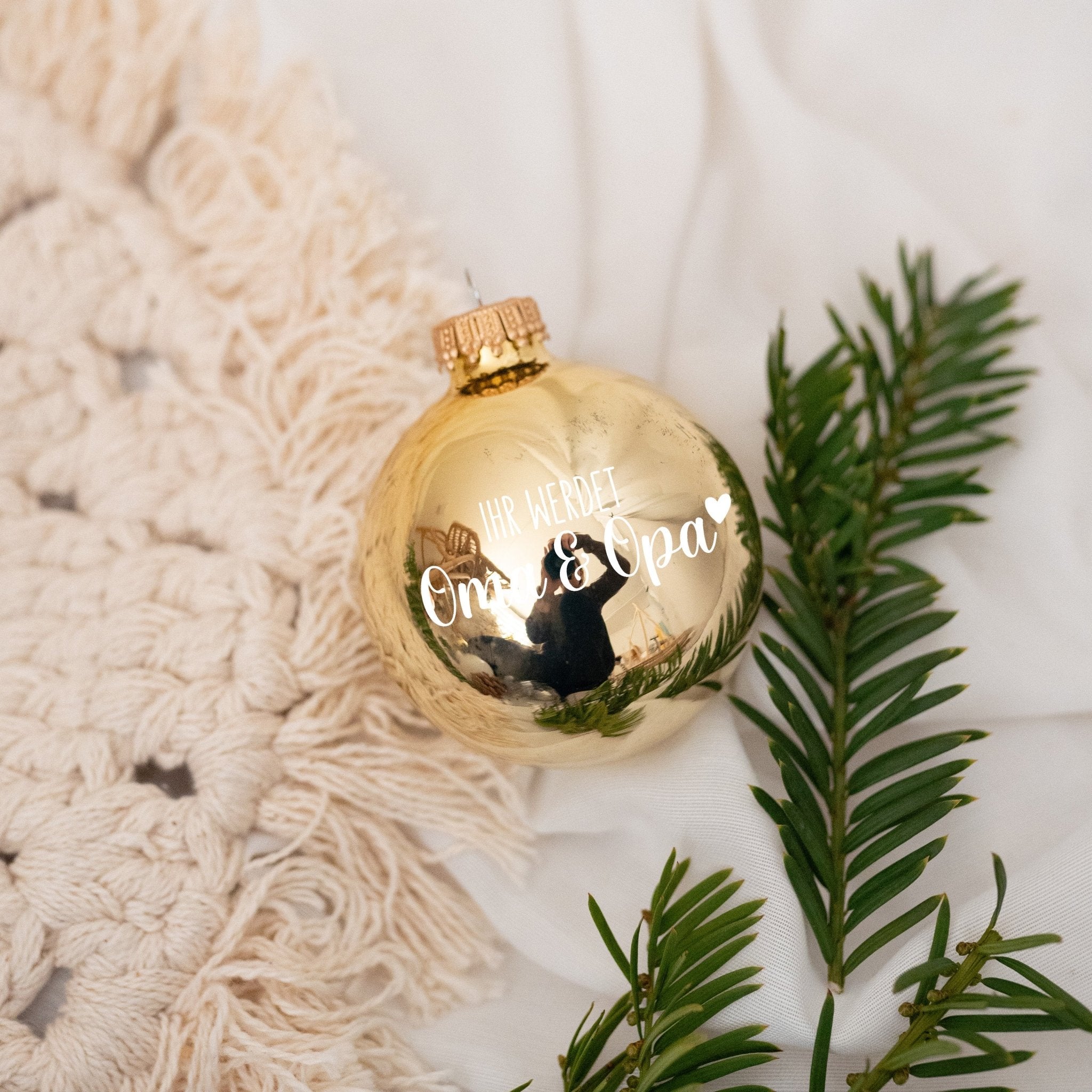 Weihnachtskugel "Du wirst..." glänzend - wunderwunsch