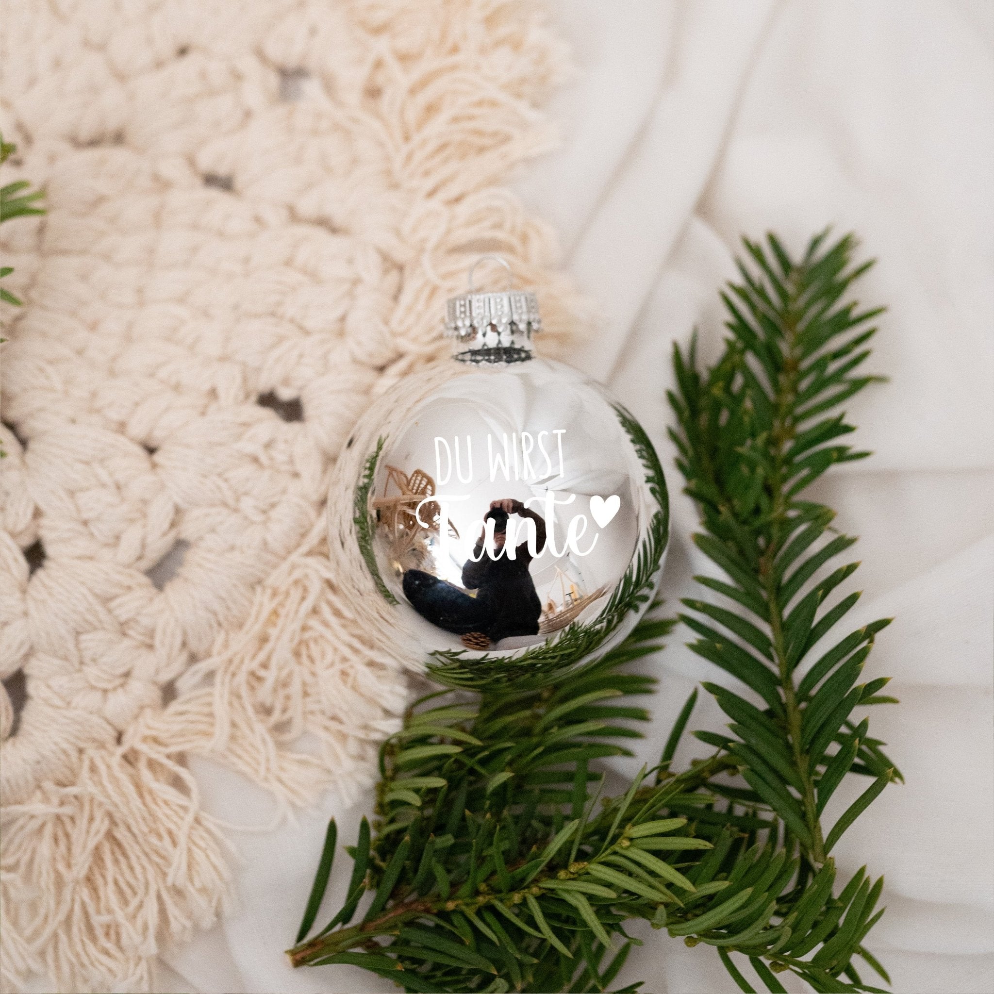 Weihnachtskugel "Du wirst..." glänzend - wunderwunsch