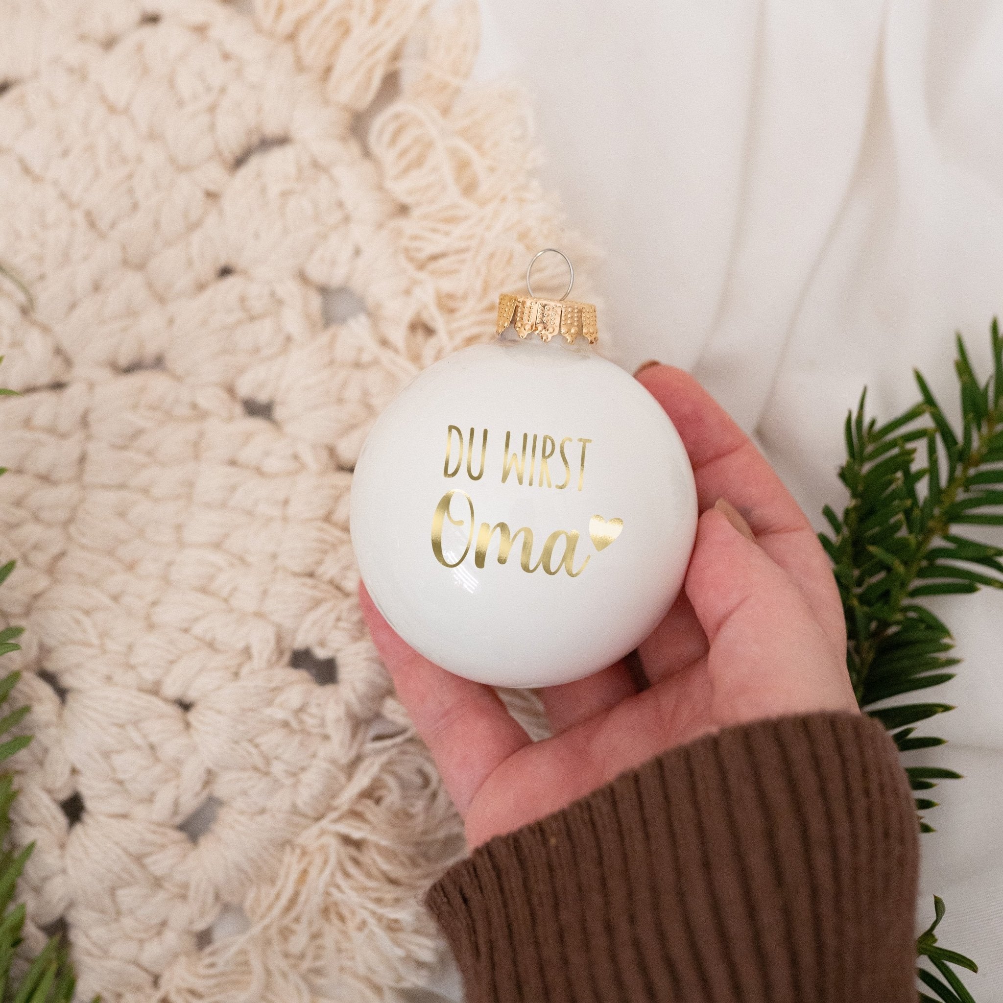 Weihnachtskugel "Du wirst..." glänzend - wunderwunsch