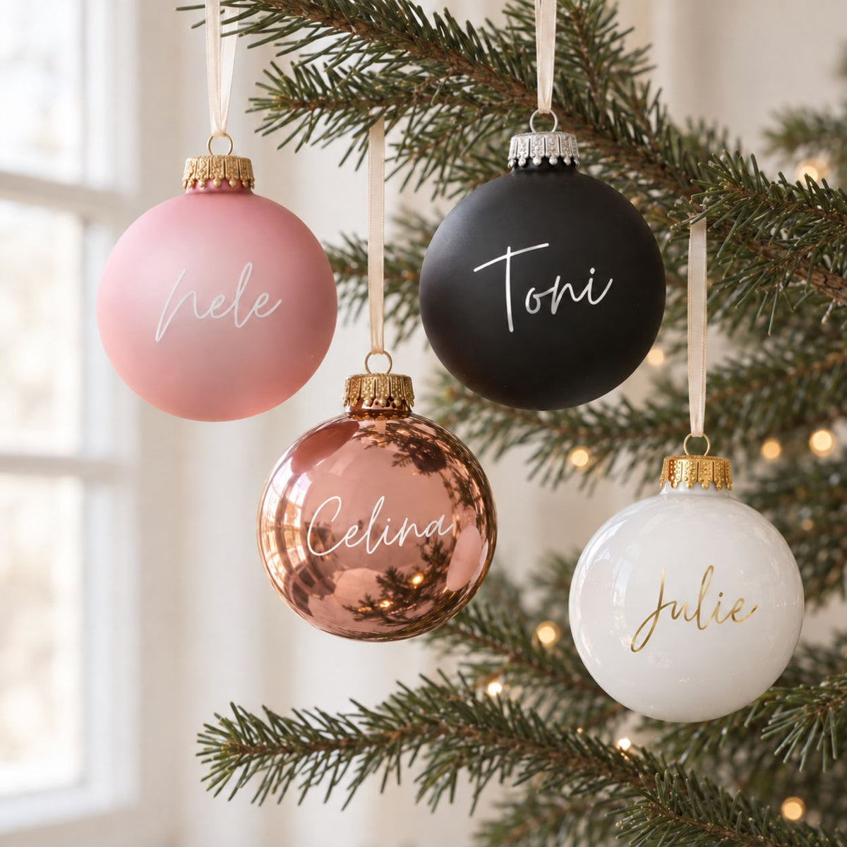 Weihnachtskugel - Name - wunderwunsch