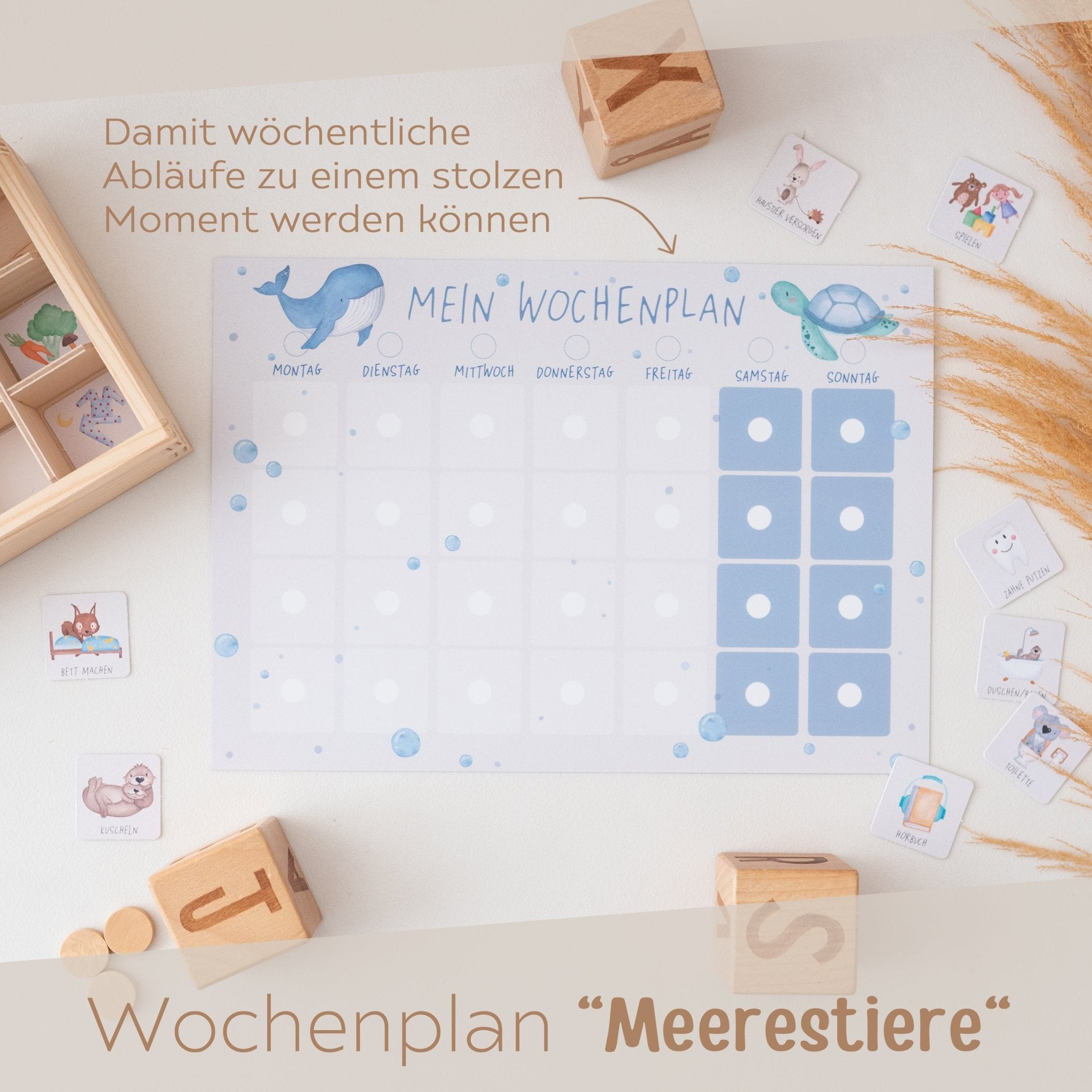 Wochenplan "Meerestiere" - wunderwunsch