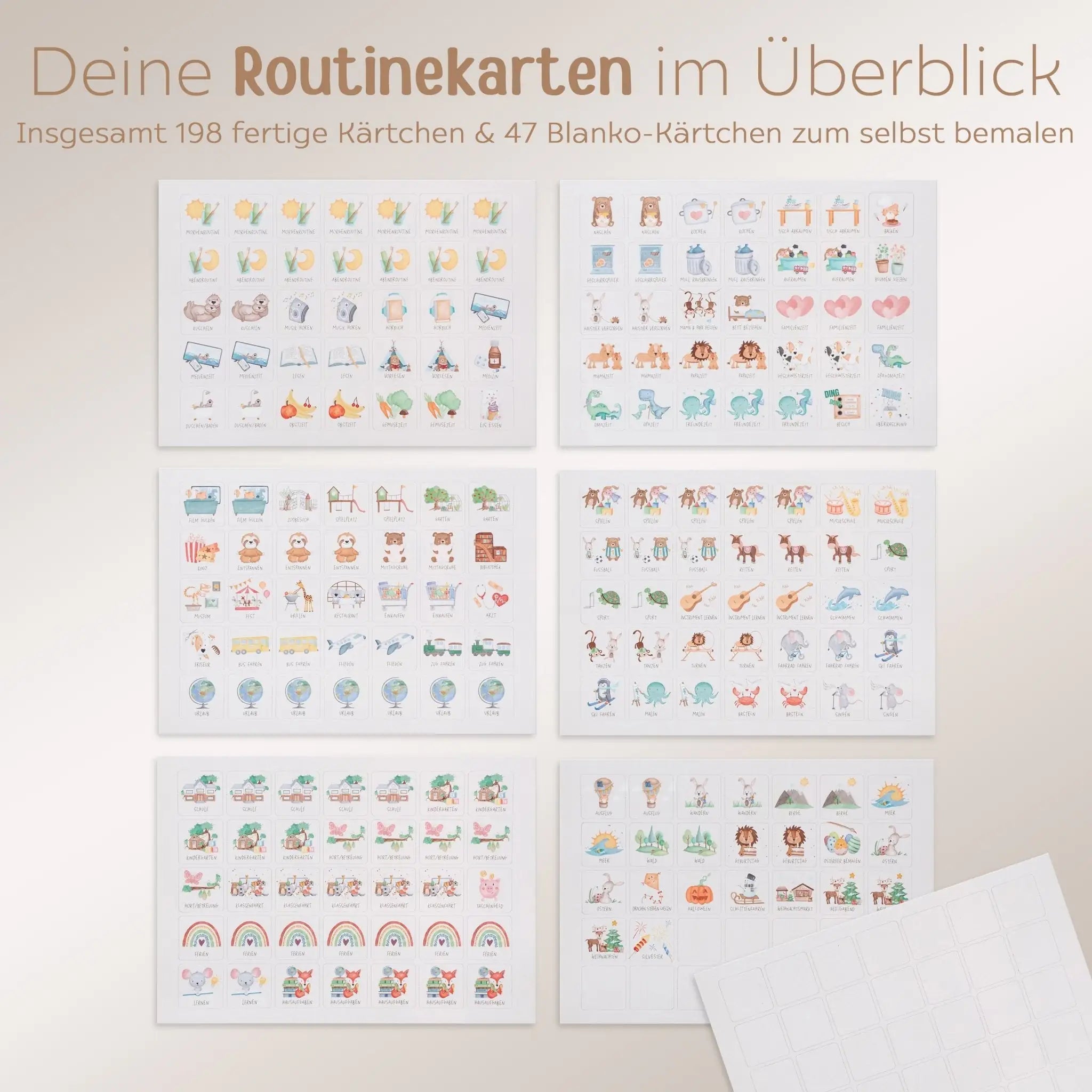 Wochenplan "Tiere Girlande" - wunderwunsch