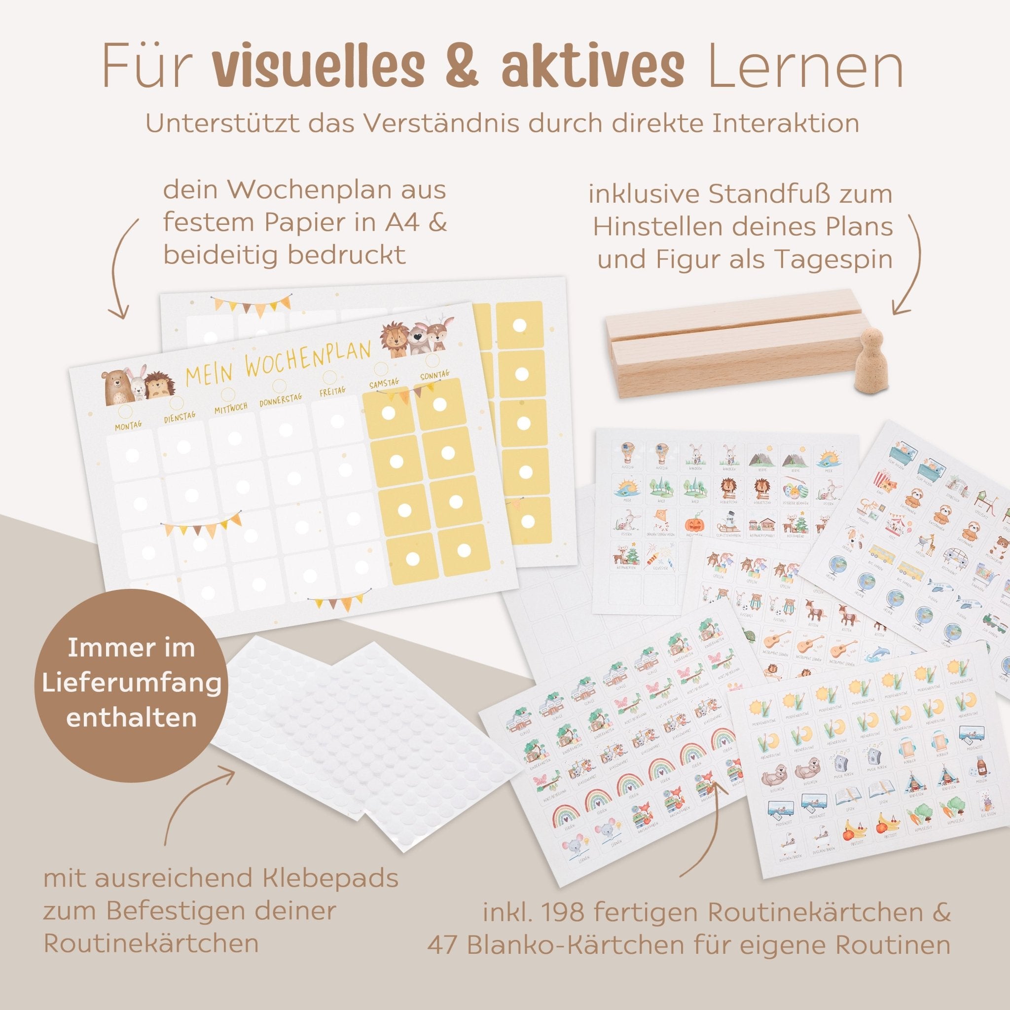 Wochenplan "Tiere Girlande" - wunderwunsch