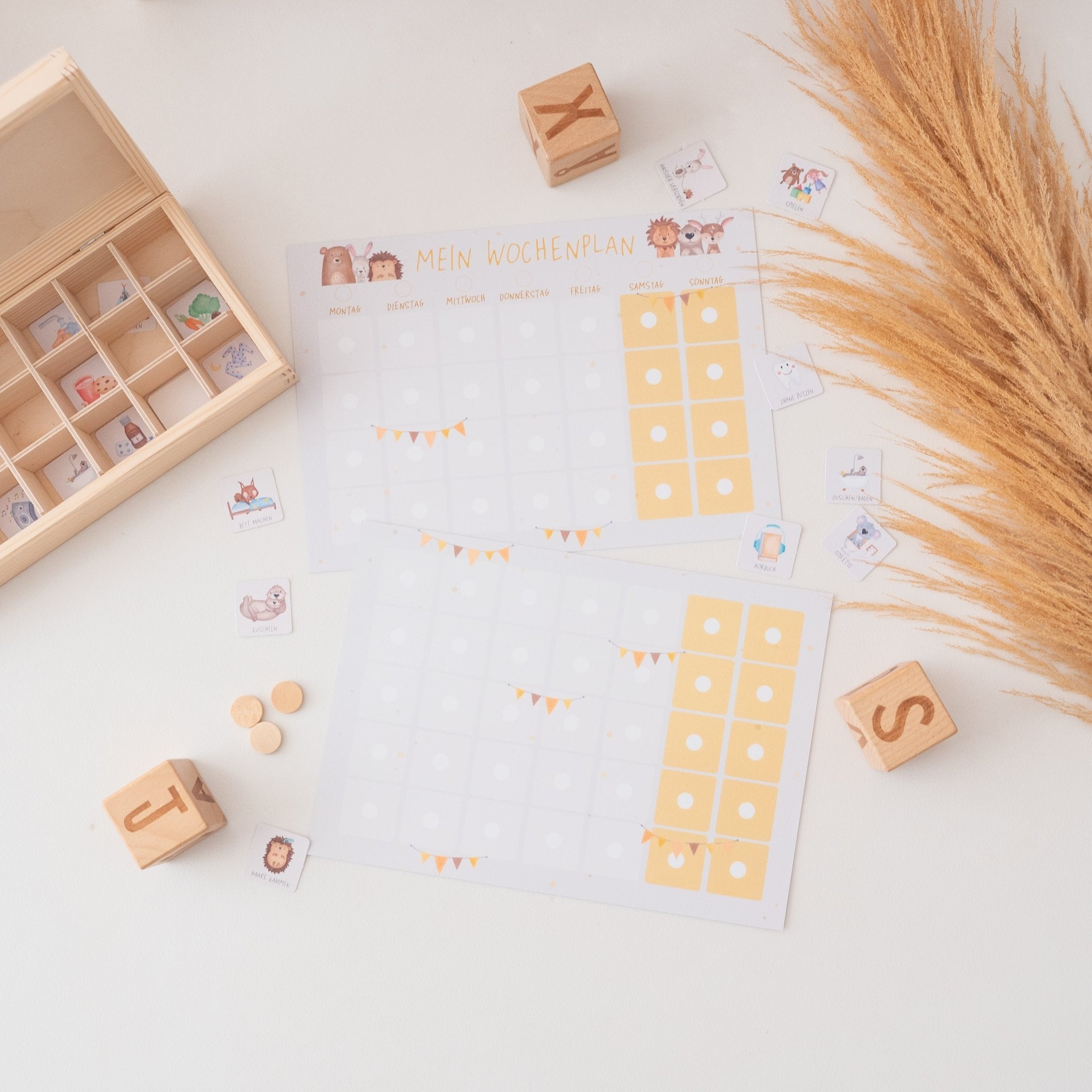 Wochenplan "Tiere Girlande" - wunderwunsch