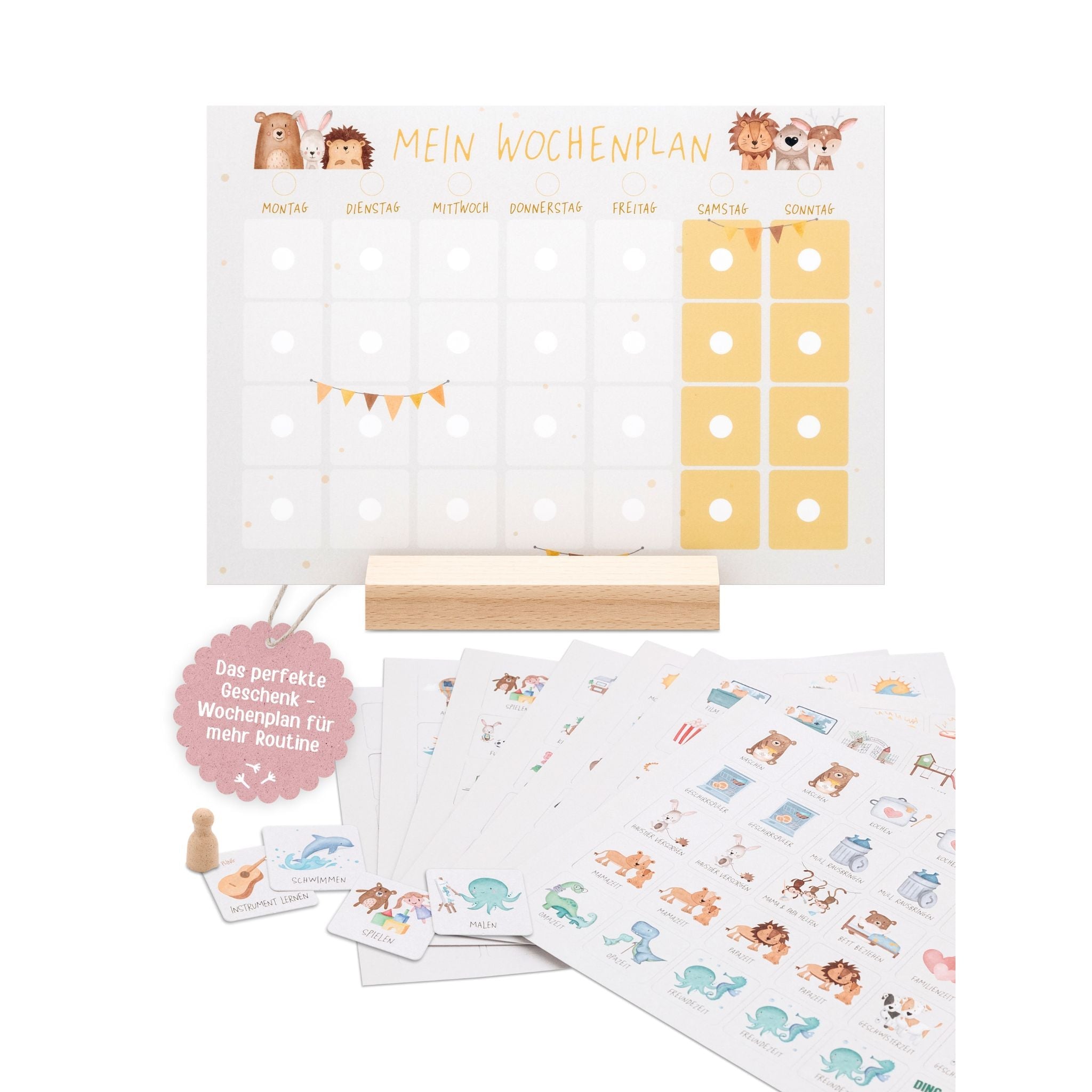 Wochenplan "Tiere Girlande" - wunderwunsch