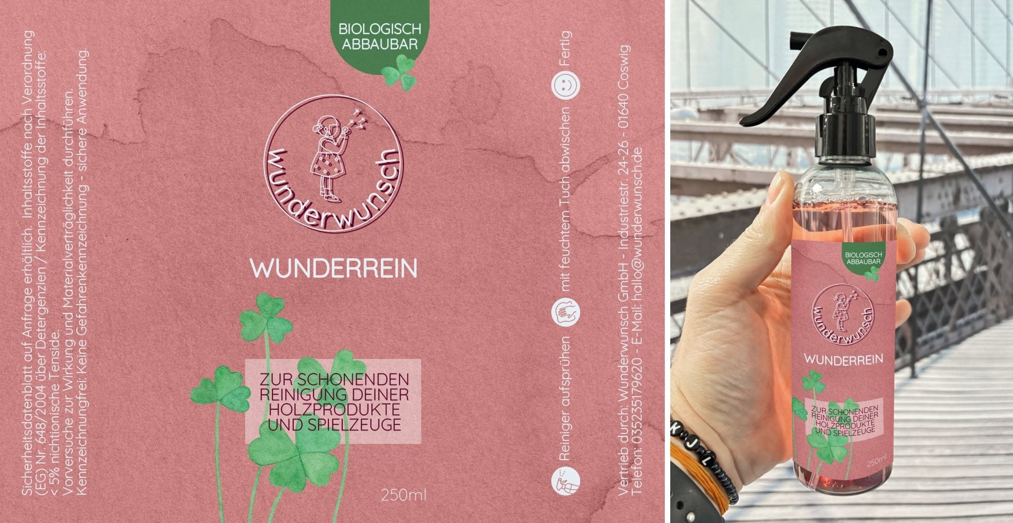 Wunderrein - Spezialreiniger für Holz und Spielzeug - wunderwunsch