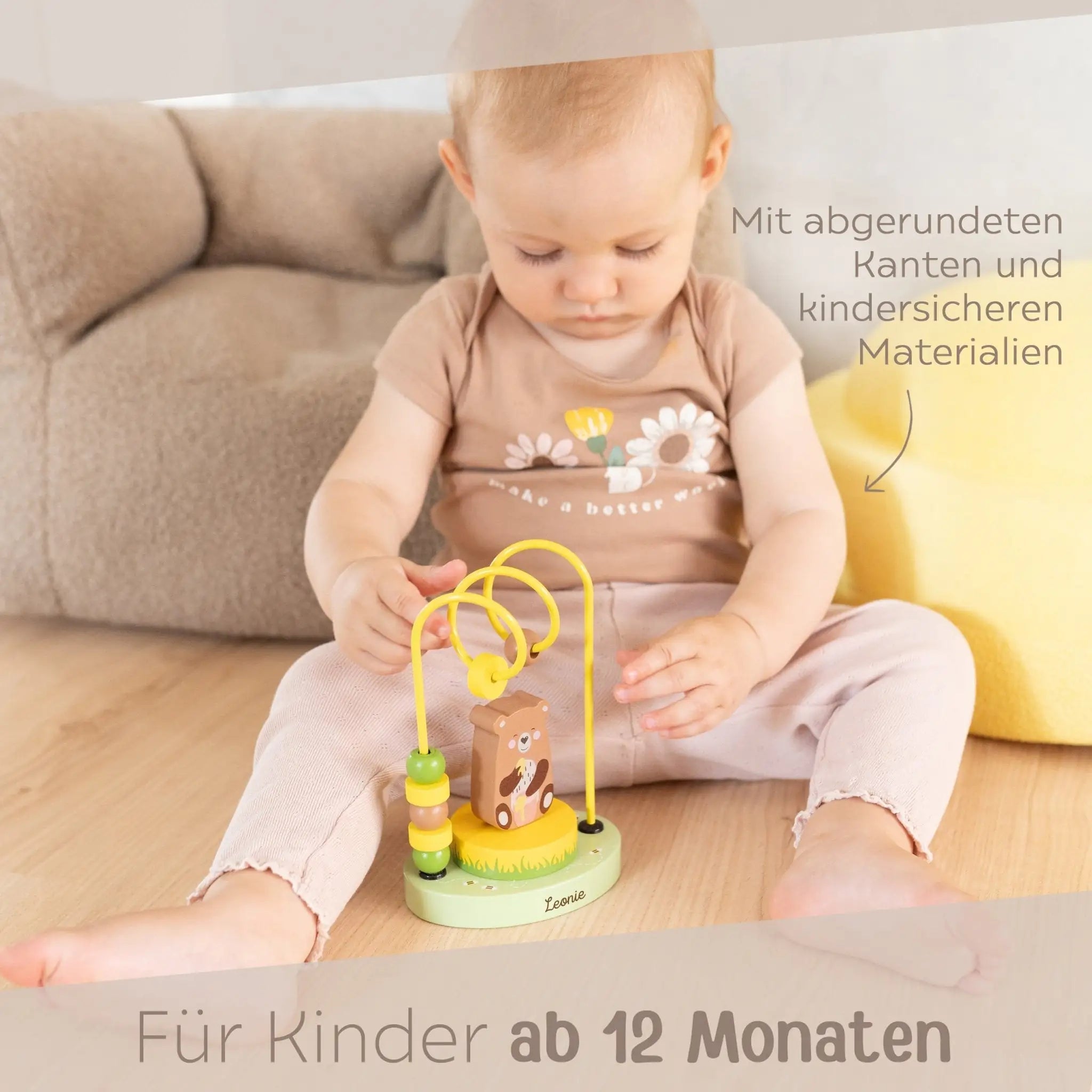 WUNDERWUNSCH Motorikschleife Tier personalisierbar - wunderwunsch