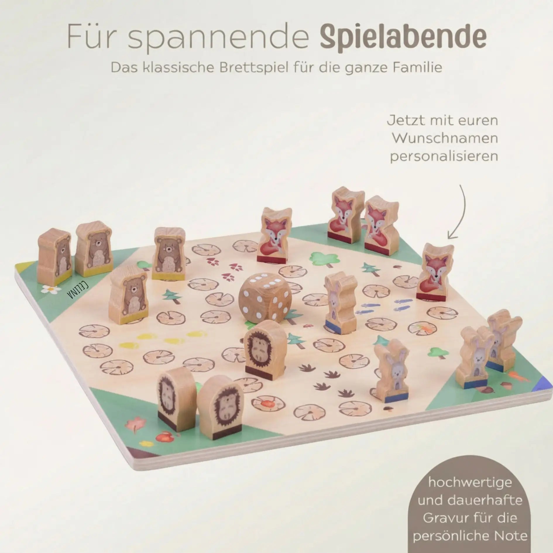Wunderwunsch x SMALL FOOT Ludo Spiel personalisierbar - wunderwunsch