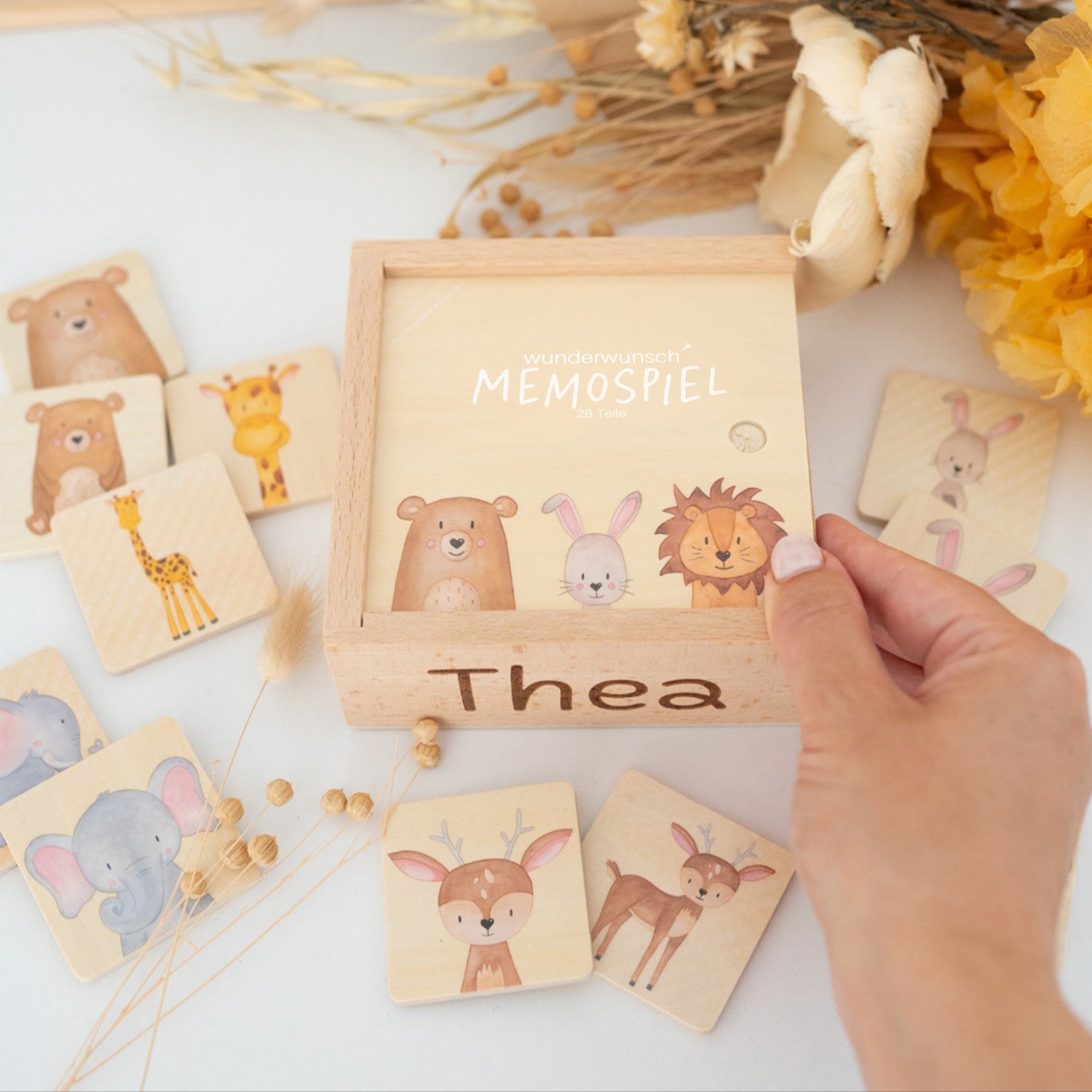 Wunderwunsch x SMALL FOOT Memo Spiel personalisierbar - wunderwunsch