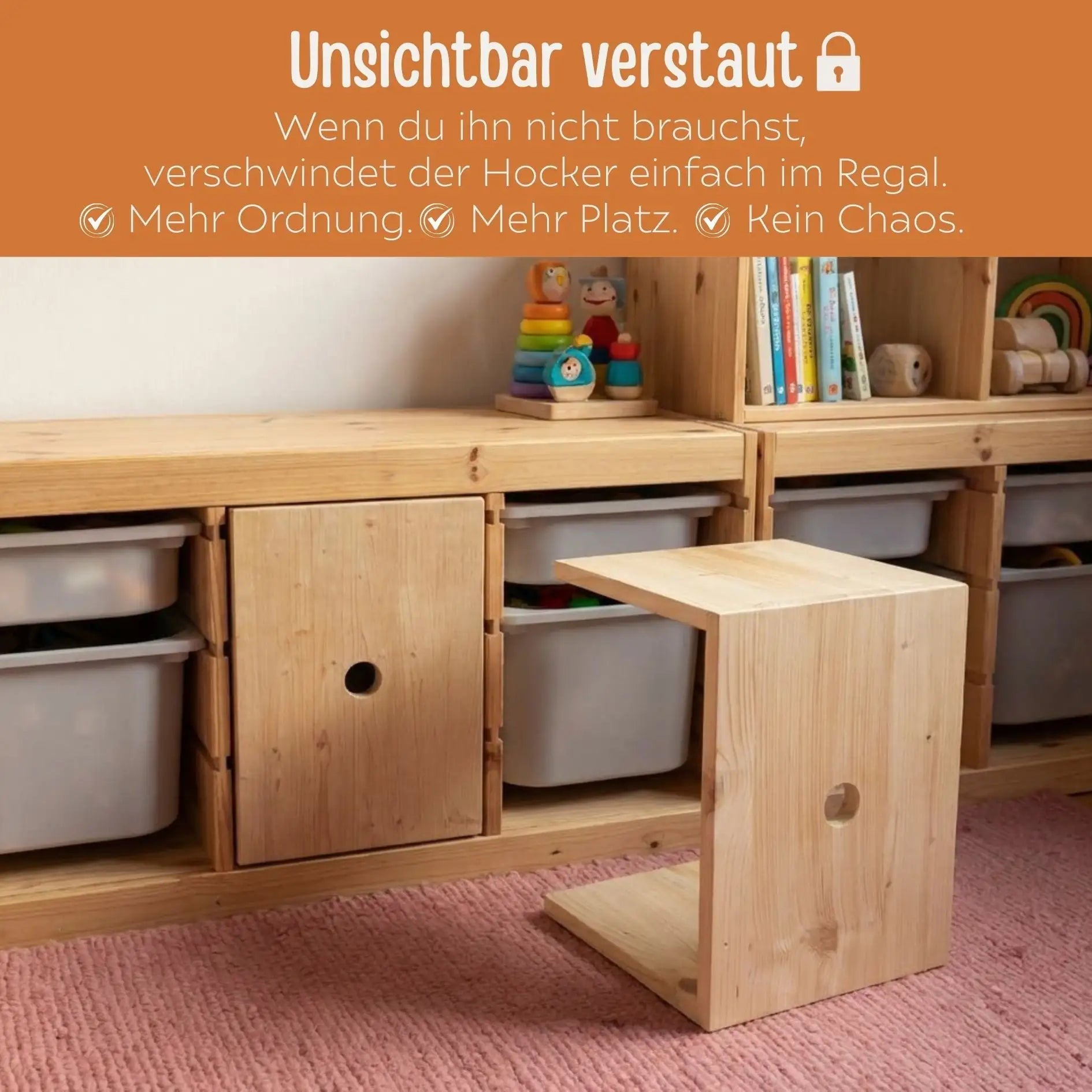 hocker mit aufbewahrung ikea WUNKI Hocker für Ikea Trofast⎜Wunderwunsch