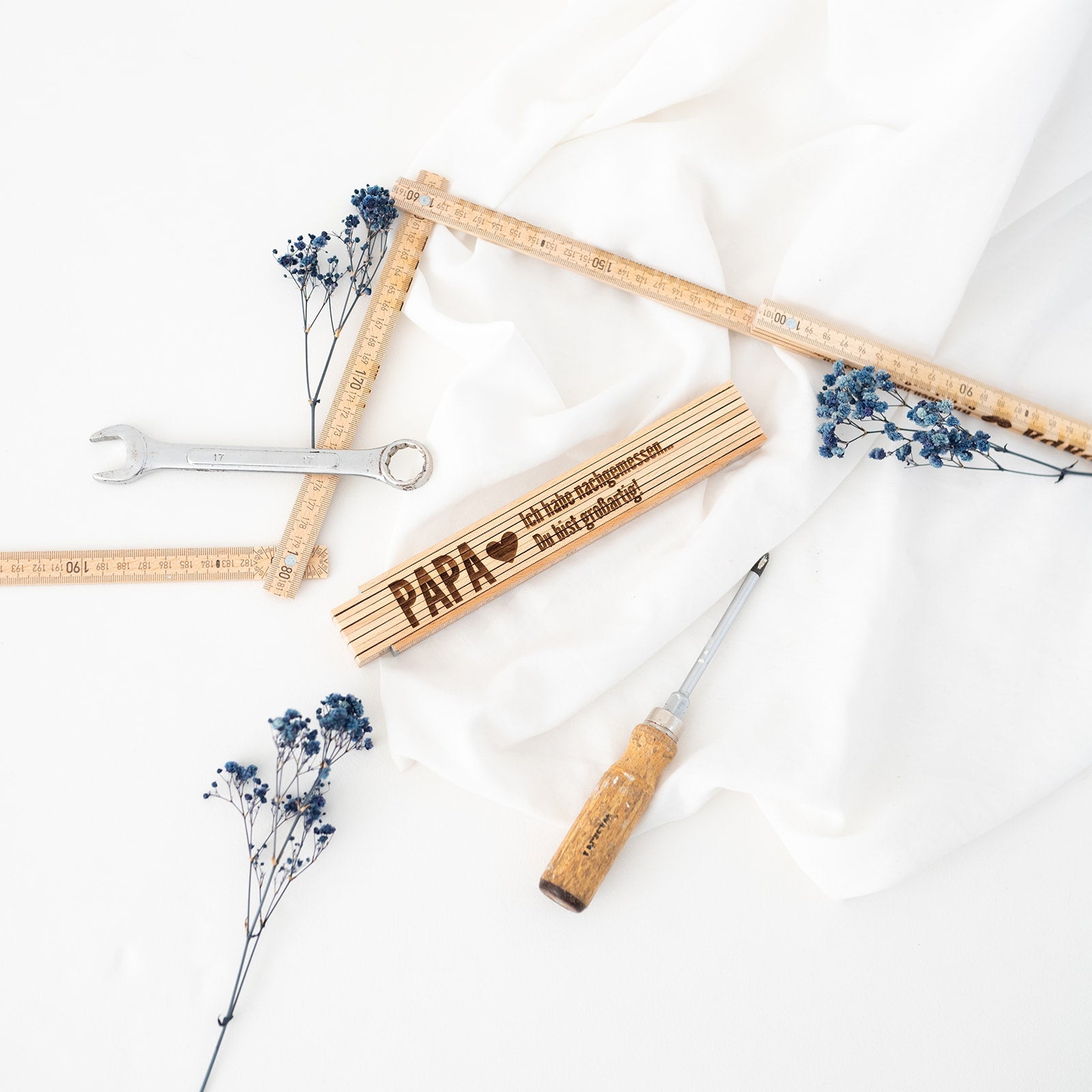 Zollstock Holz - PAPA du bist großartig - wunderwunsch