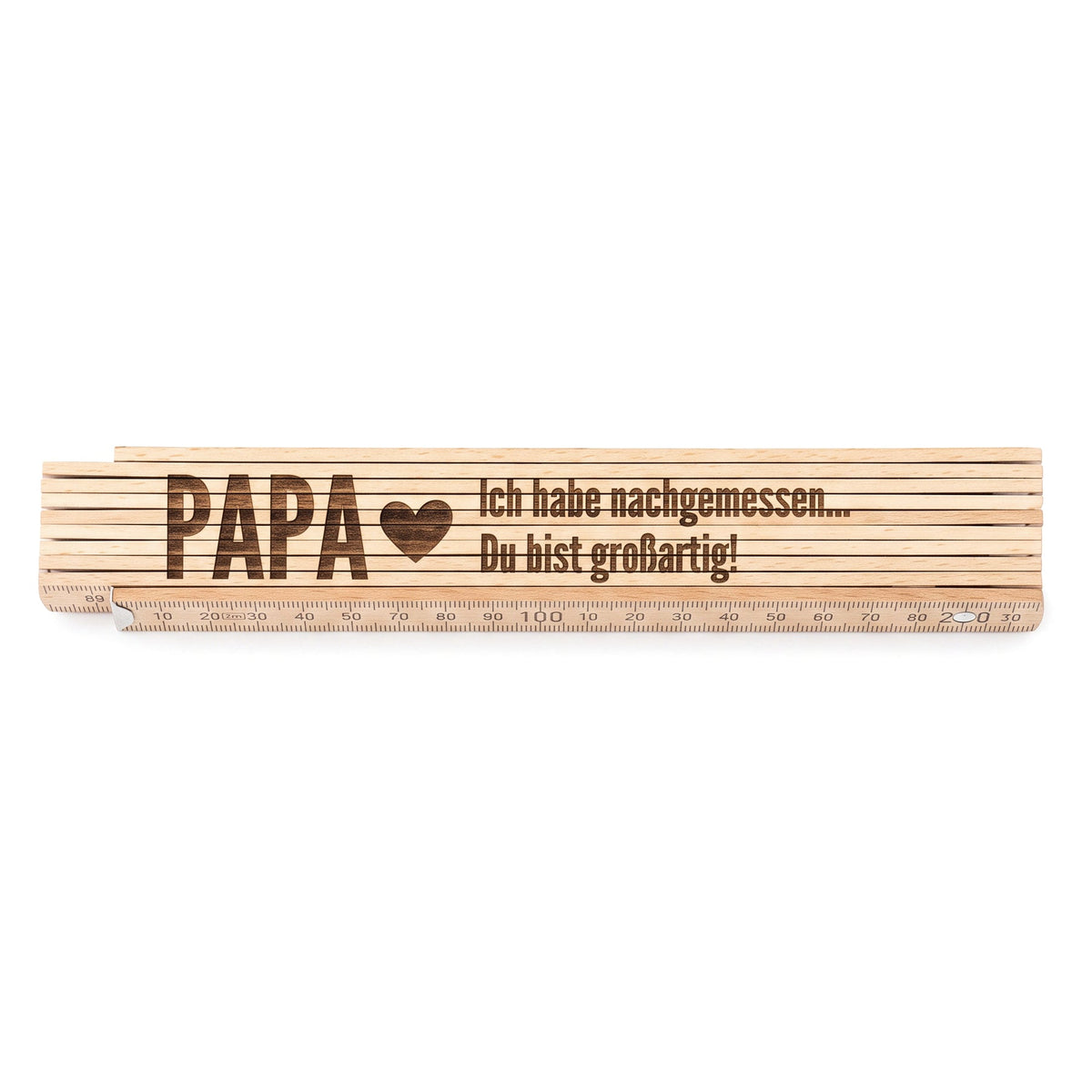 Zollstock Holz - PAPA du bist großartig - wunderwunsch