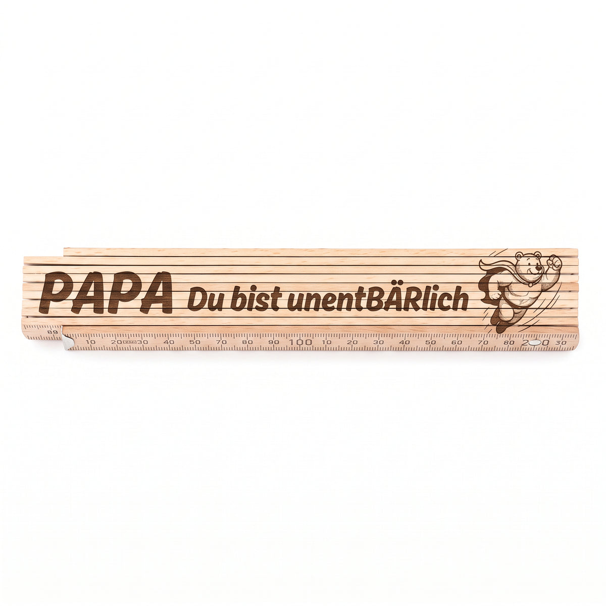 Zollstock Holz - Papa Du bist unentBÄRlich