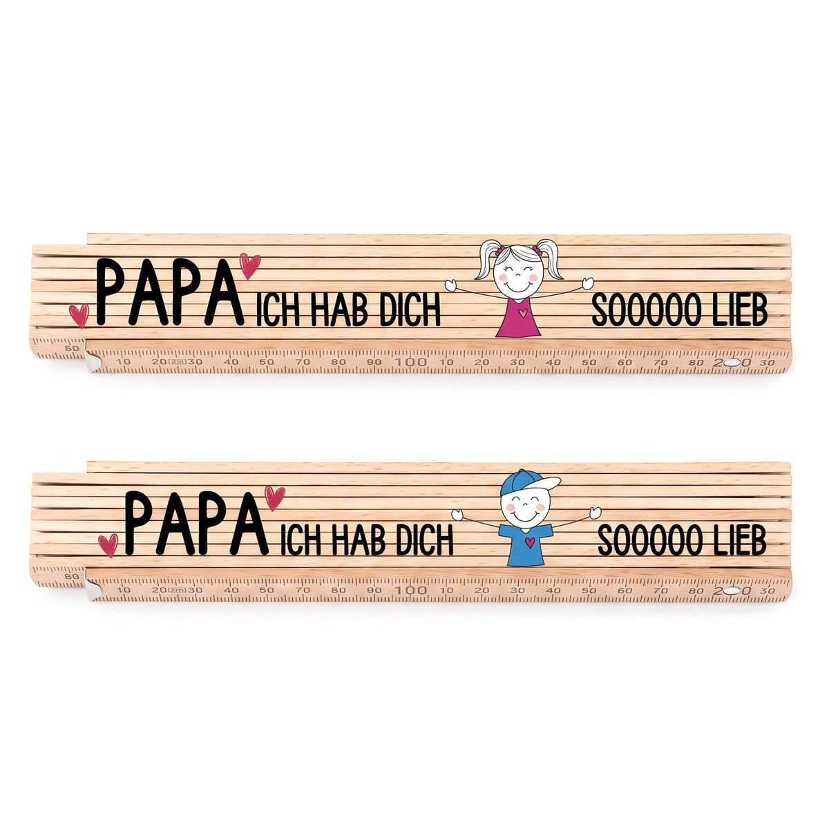 Zollstock Holz - Papa ich hab dich sooo lieb
