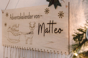 Adventskalender "Weihnachtsschlitten" personalisiert