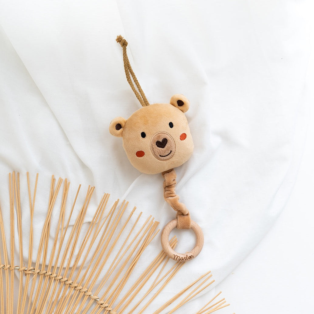 Spieluhr für Babys personalisiert - Bär und Hase