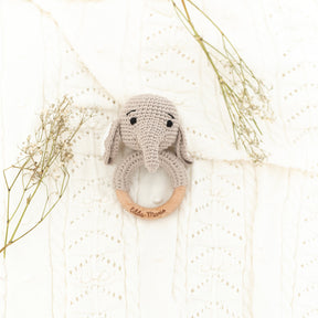 Babyrassel personalisiert - Elefant, Reh, Hase