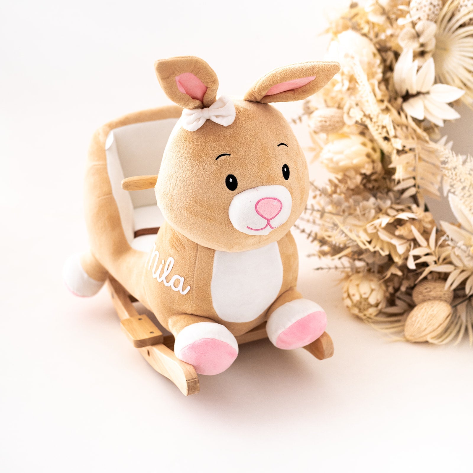 BIECO Schaukeltier personalisiert - Reh, Elefant, Hase - wunderwunsch