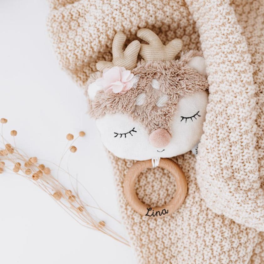 BIECO Spieluhr für Babys personalisiert - Reh und Igel - wunderwunsch