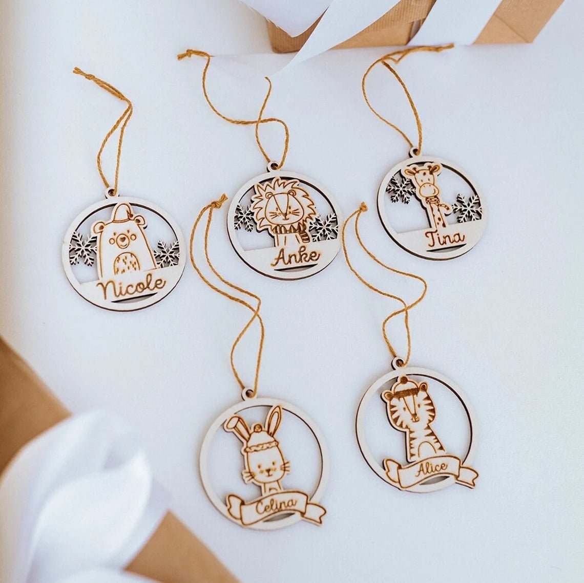 Geschenkanhänger "Tiere" personalisiert - wunderwunsch