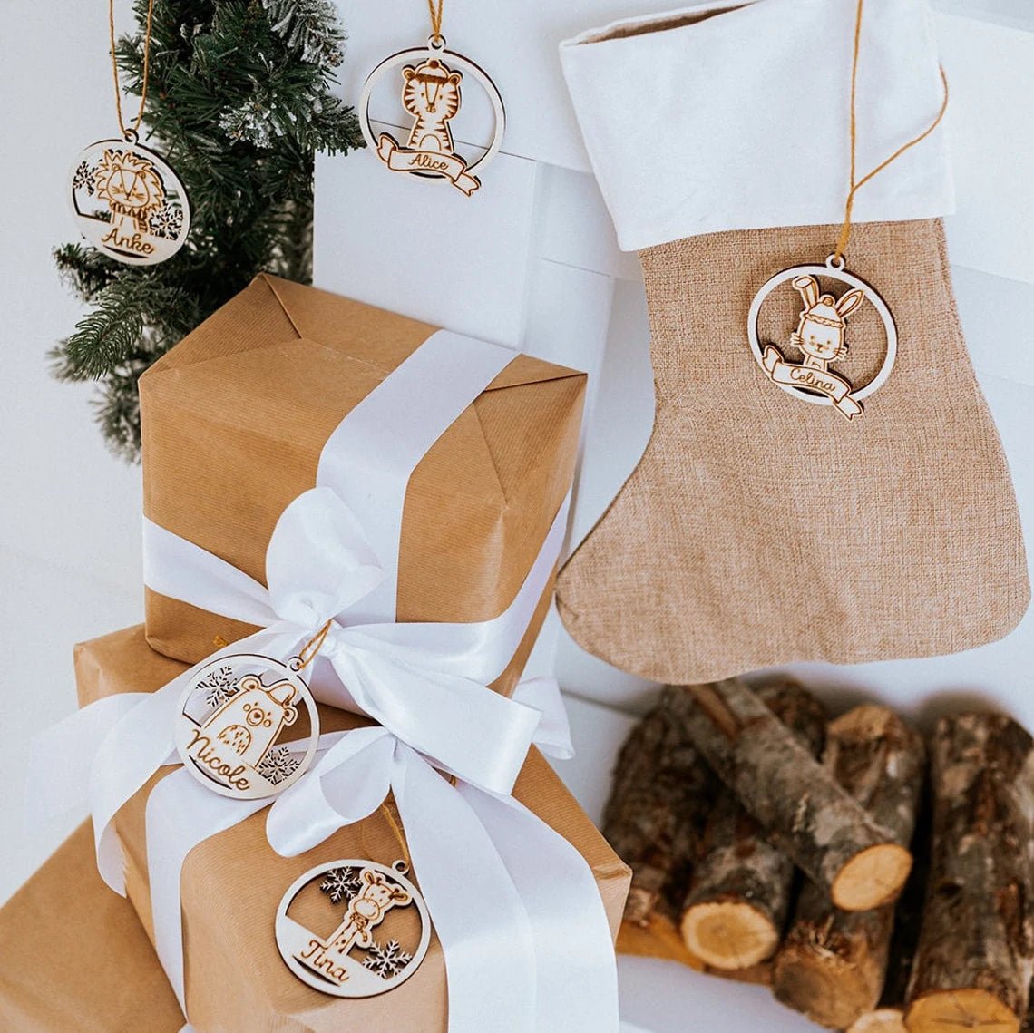 Geschenkanhänger "Tiere" personalisiert - wunderwunsch