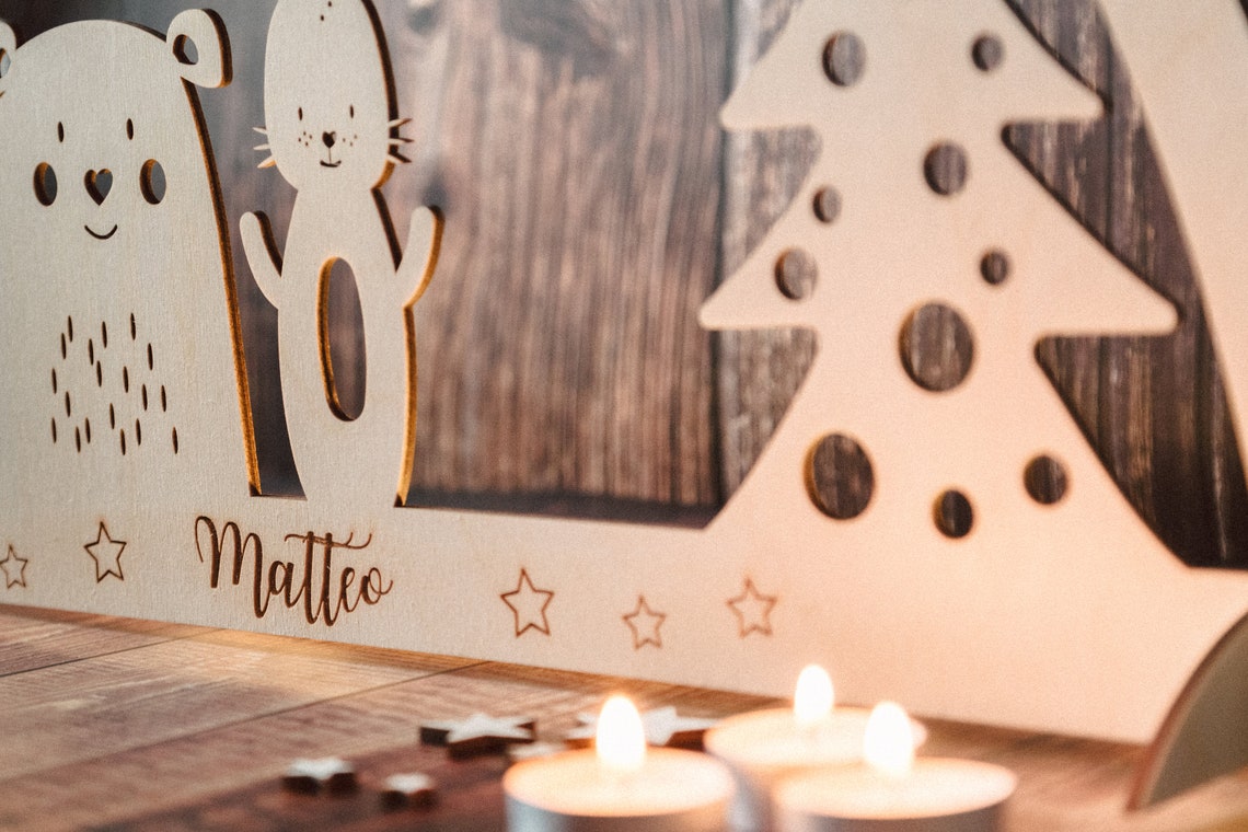 Schwibbogen personalisiert "Hase und Bär"
