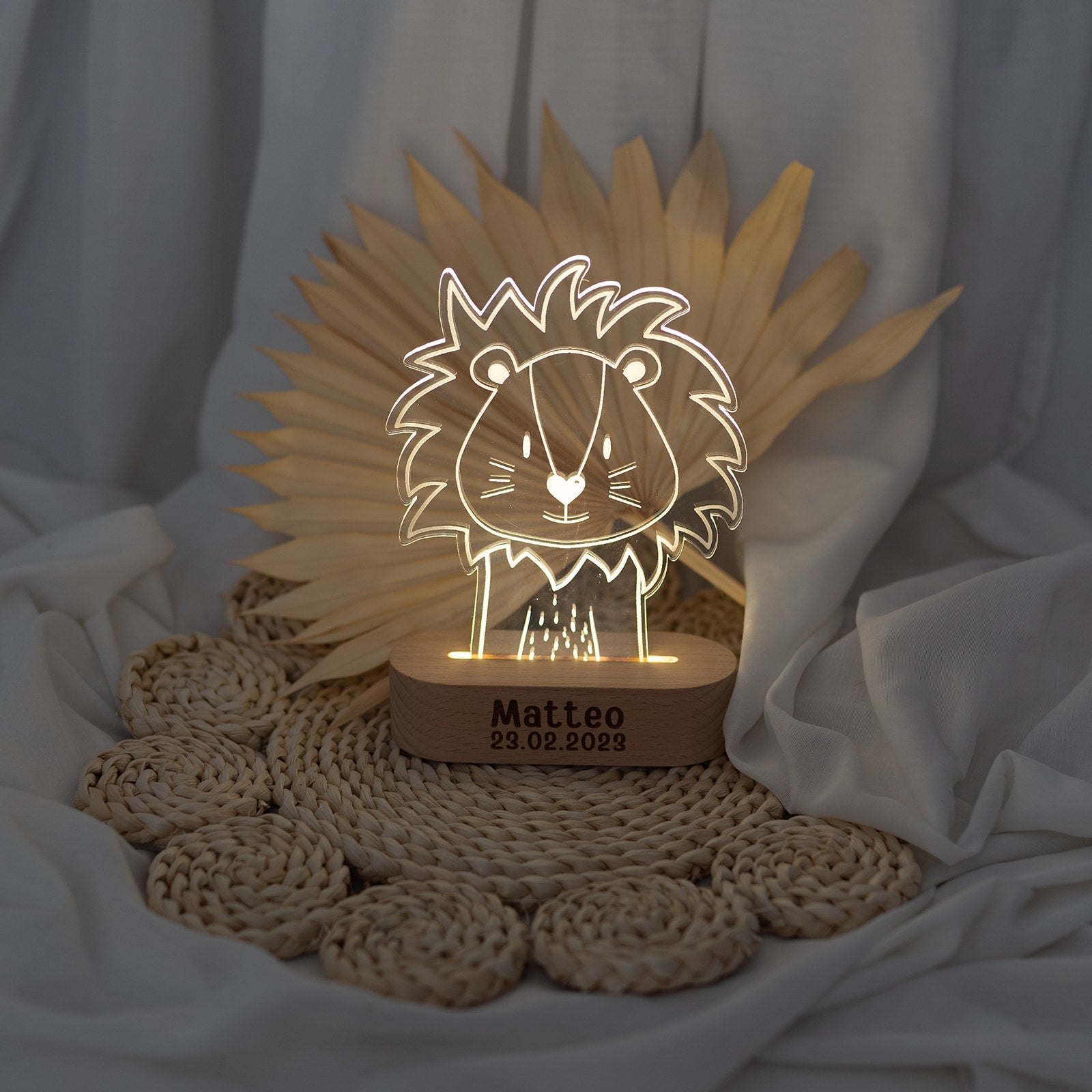 LED Tier Nachtlicht Tierform personalisiert - wunderwunsch