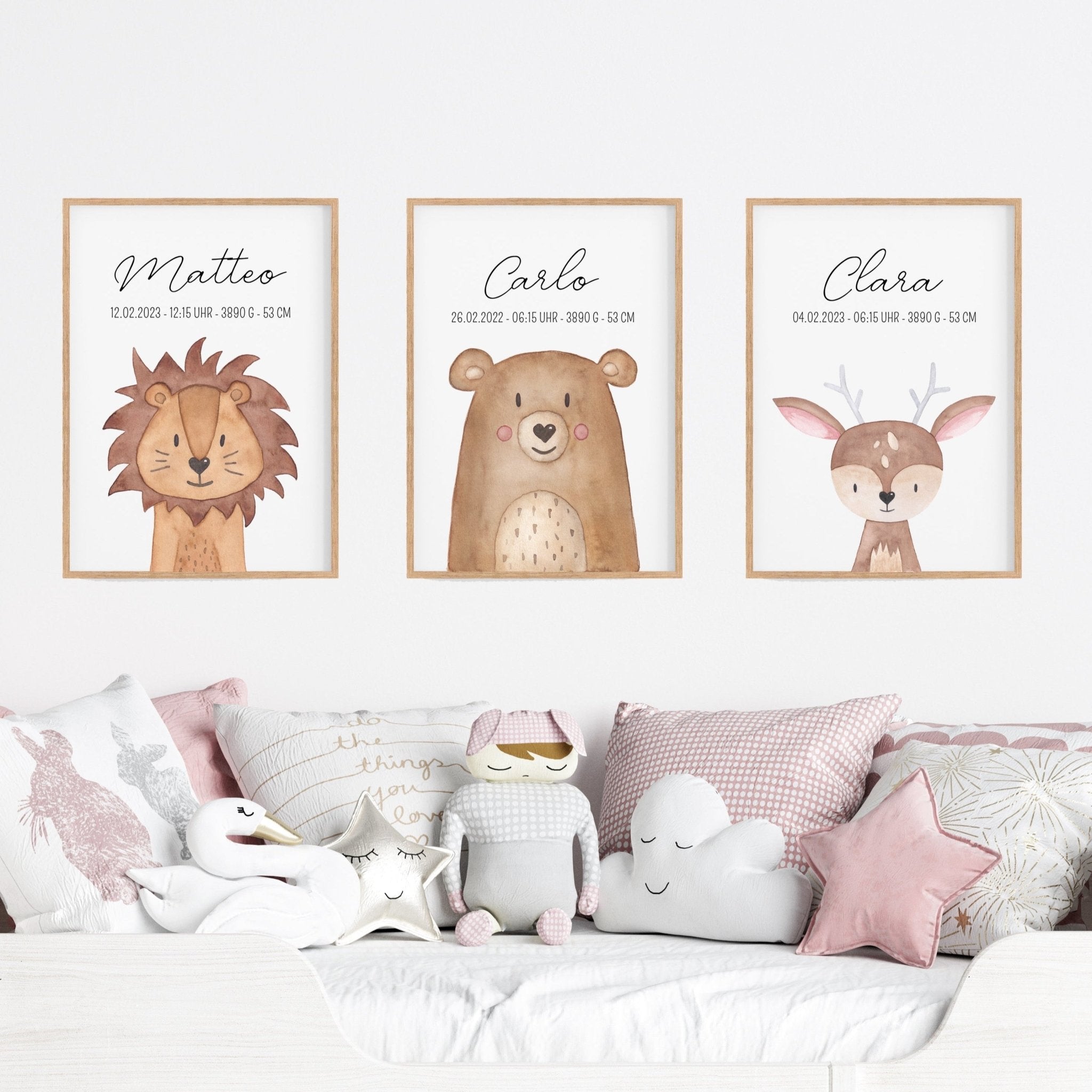 Poster Geburt - Tier Aquarell - wunderwunsch